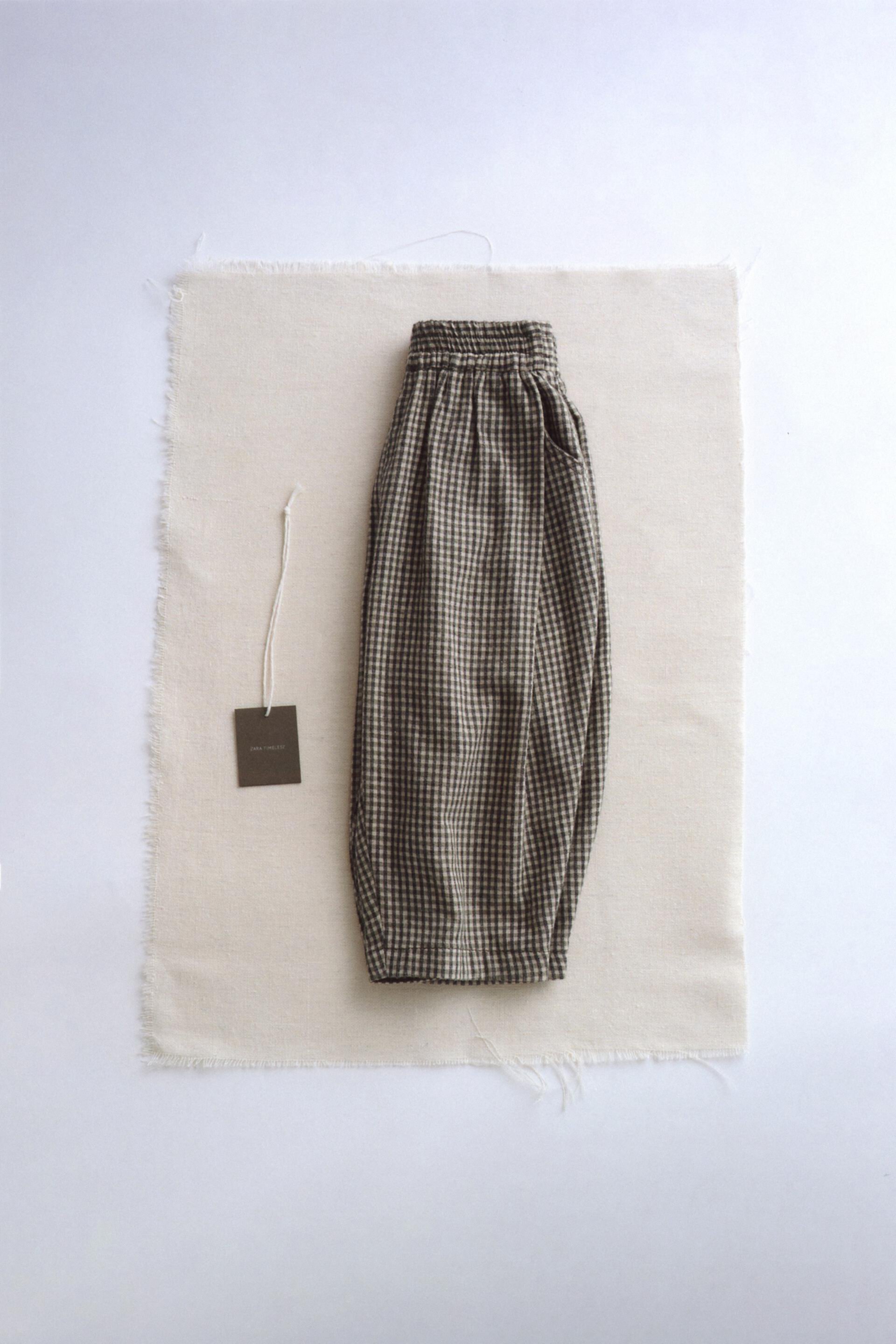 TIMELESZ – GINGHAM BALLOON FIT PANTS ZARA