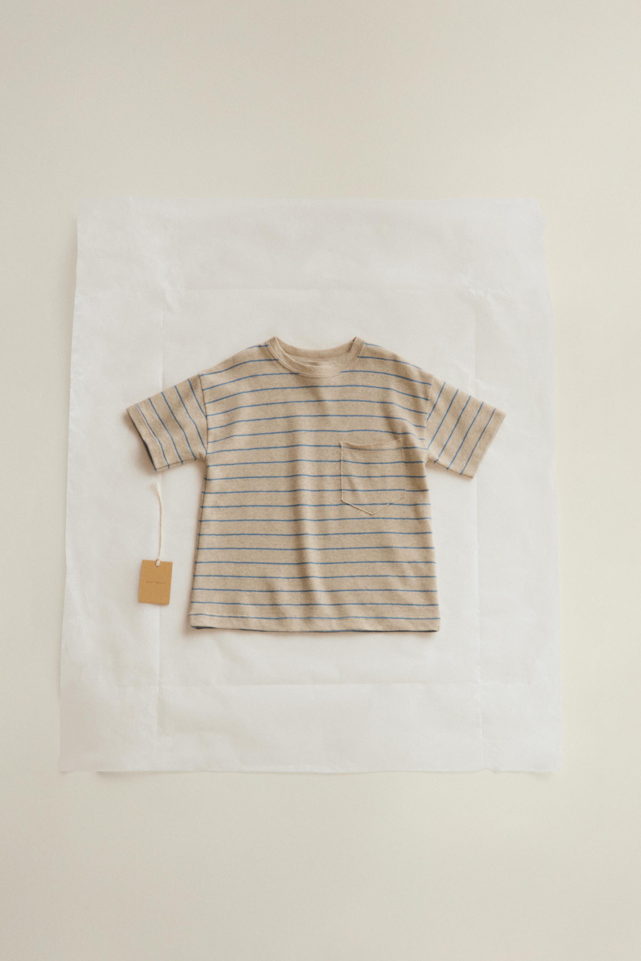 TIMELESZ – LINEN BLEND STRIPED T-SHIRT ZARA