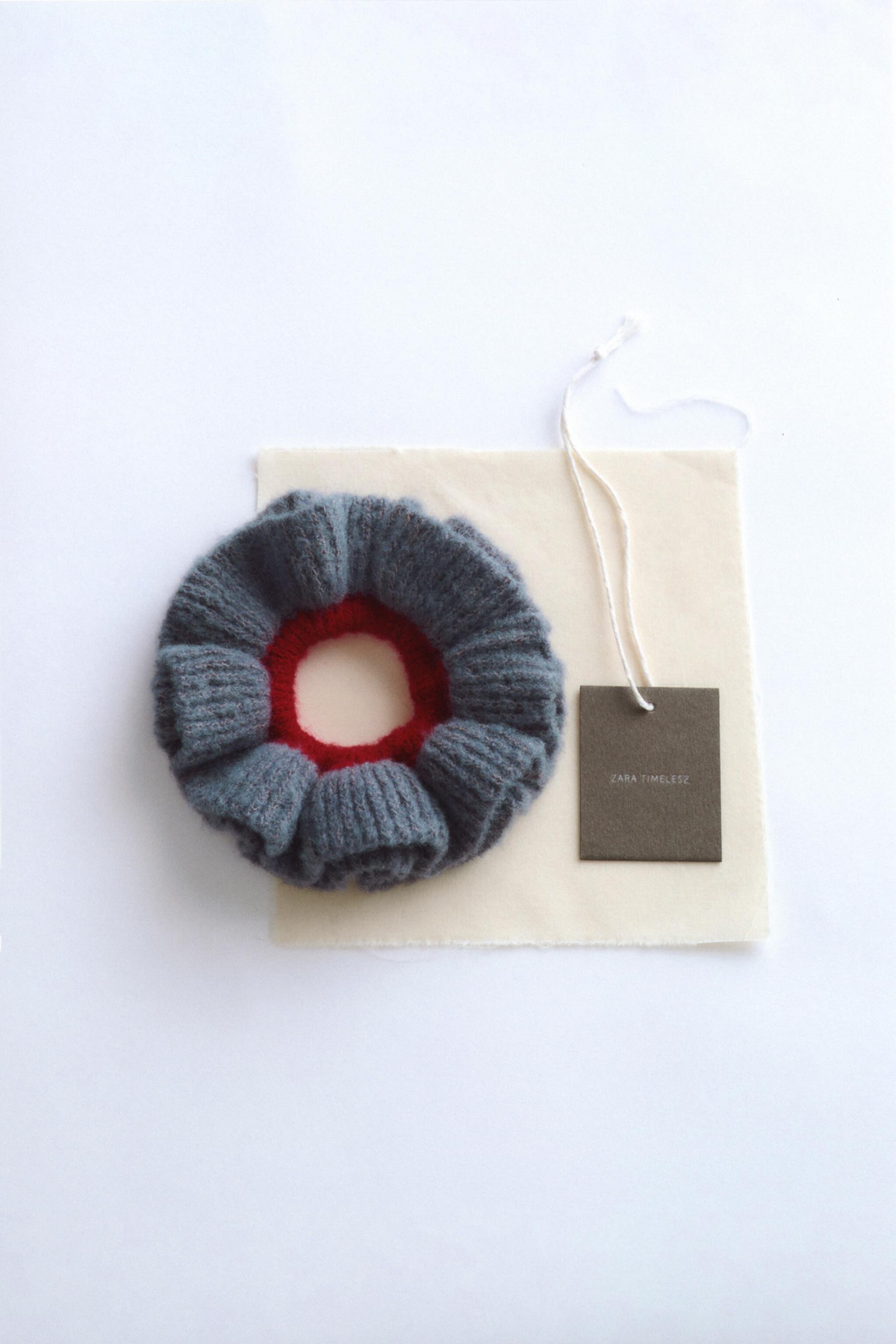 TIMELESZ - CONTRAST PIPING KNIT SCRUNCHIE ZARA