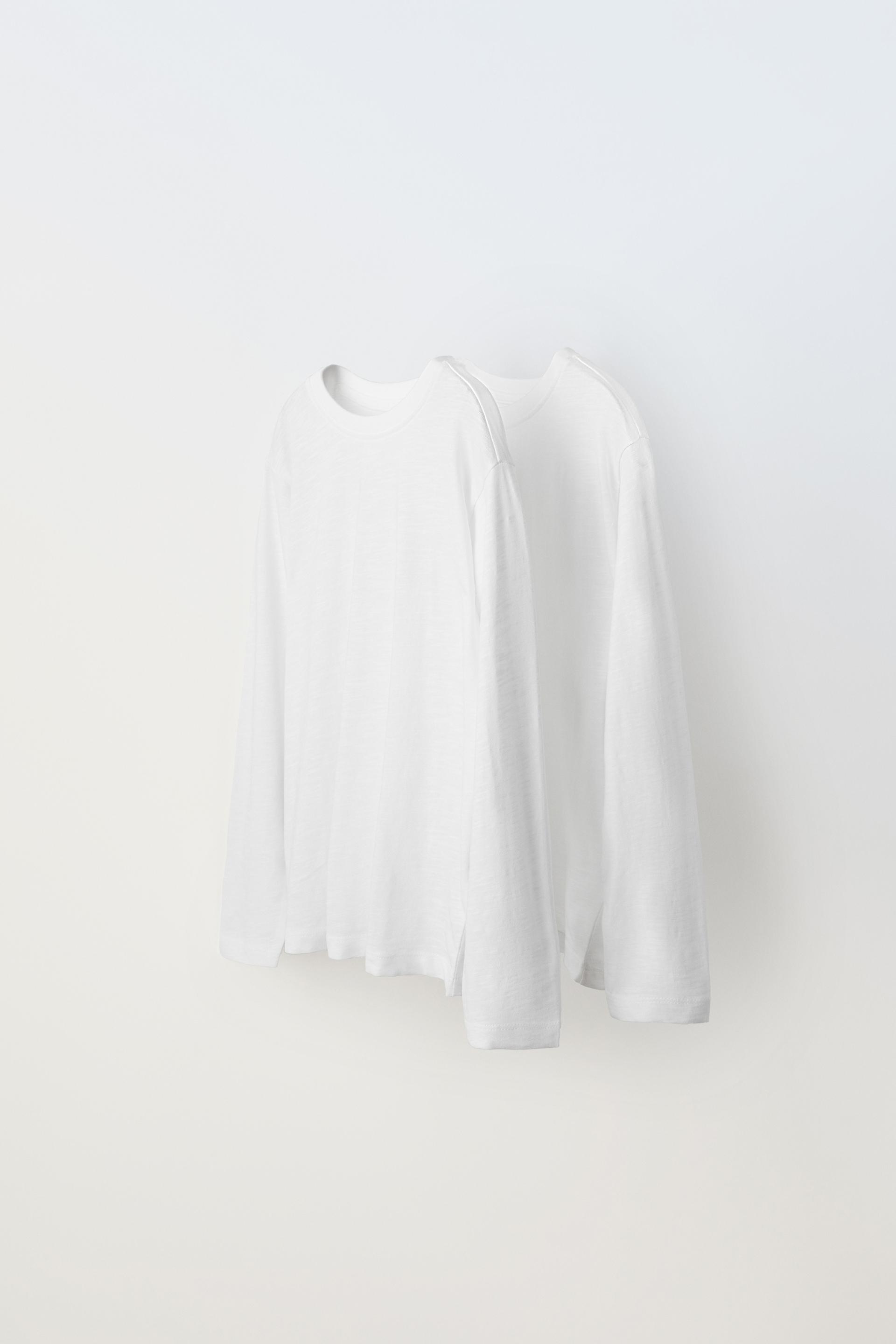 TWO-PACK OF PLAIN LONG SLEEVE T-SHIRTS ZARA