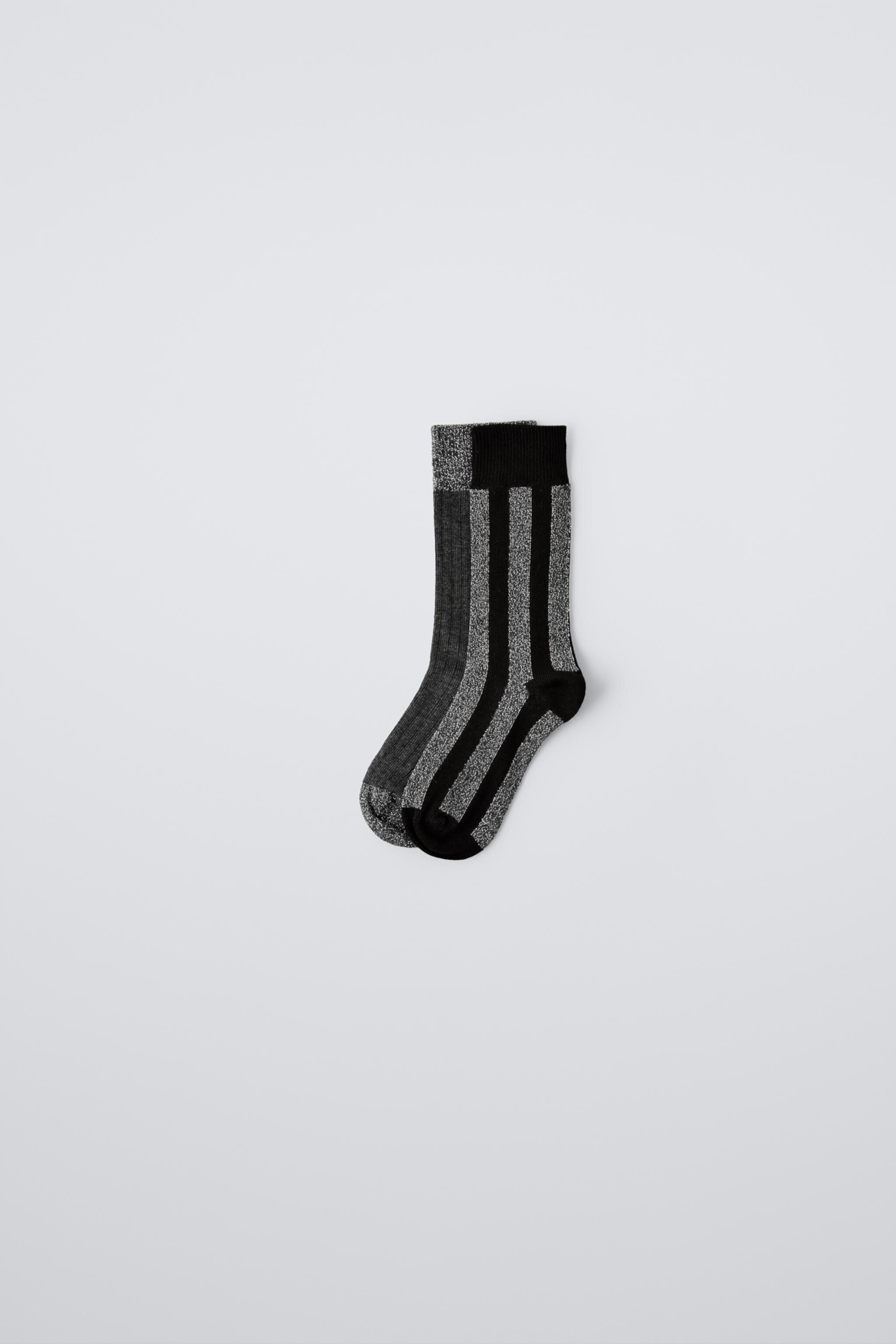 TWO-PACK OF SHIMMER SOCKS ZARA