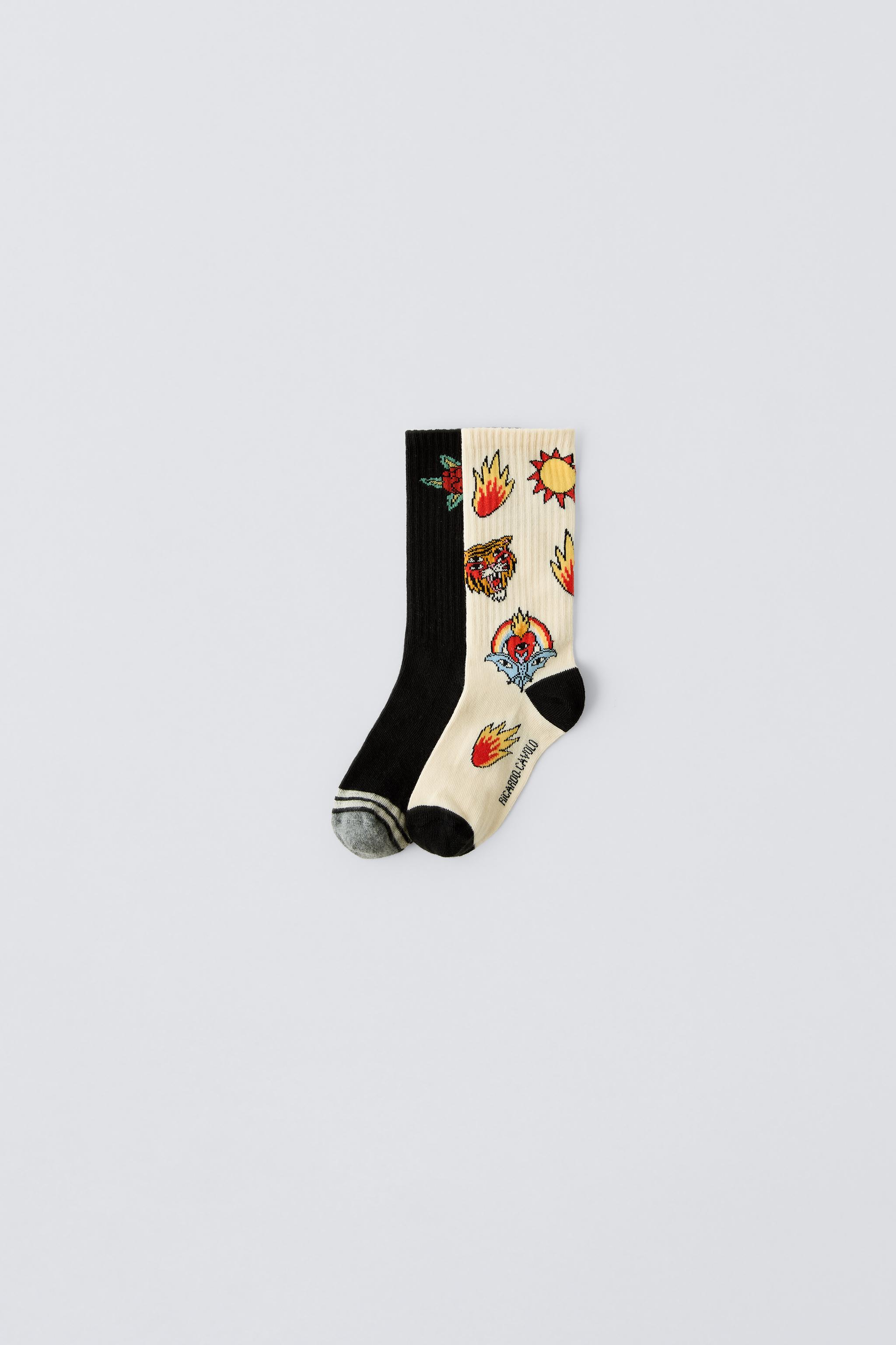 Унисекс Детские Носки Zara TWO-PACK OF X RICARDO CAVOLO SOCKS ZARA