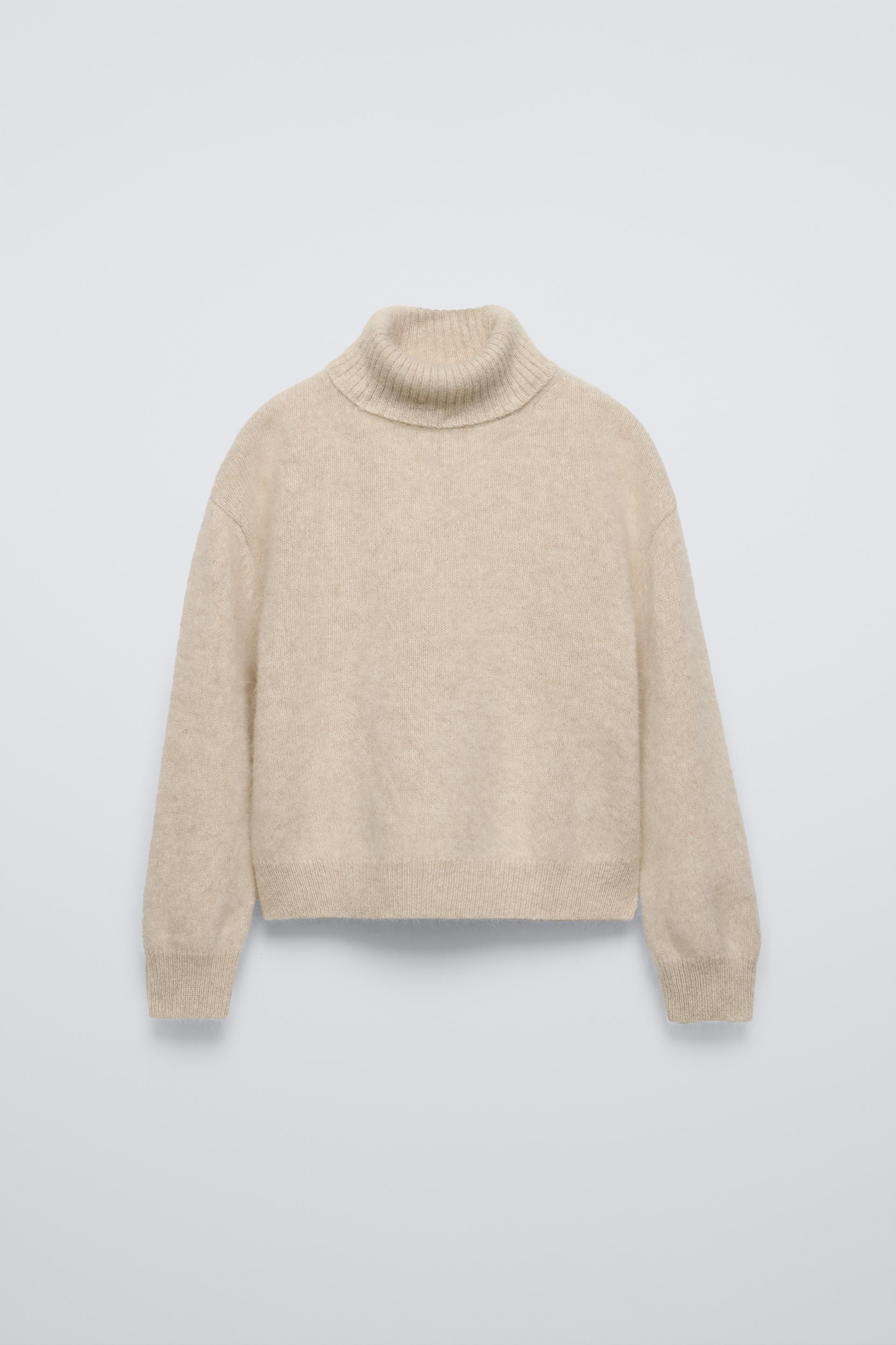 WOOL AND CASHMERE BLEND TURTLENECK SWEATER ZARA