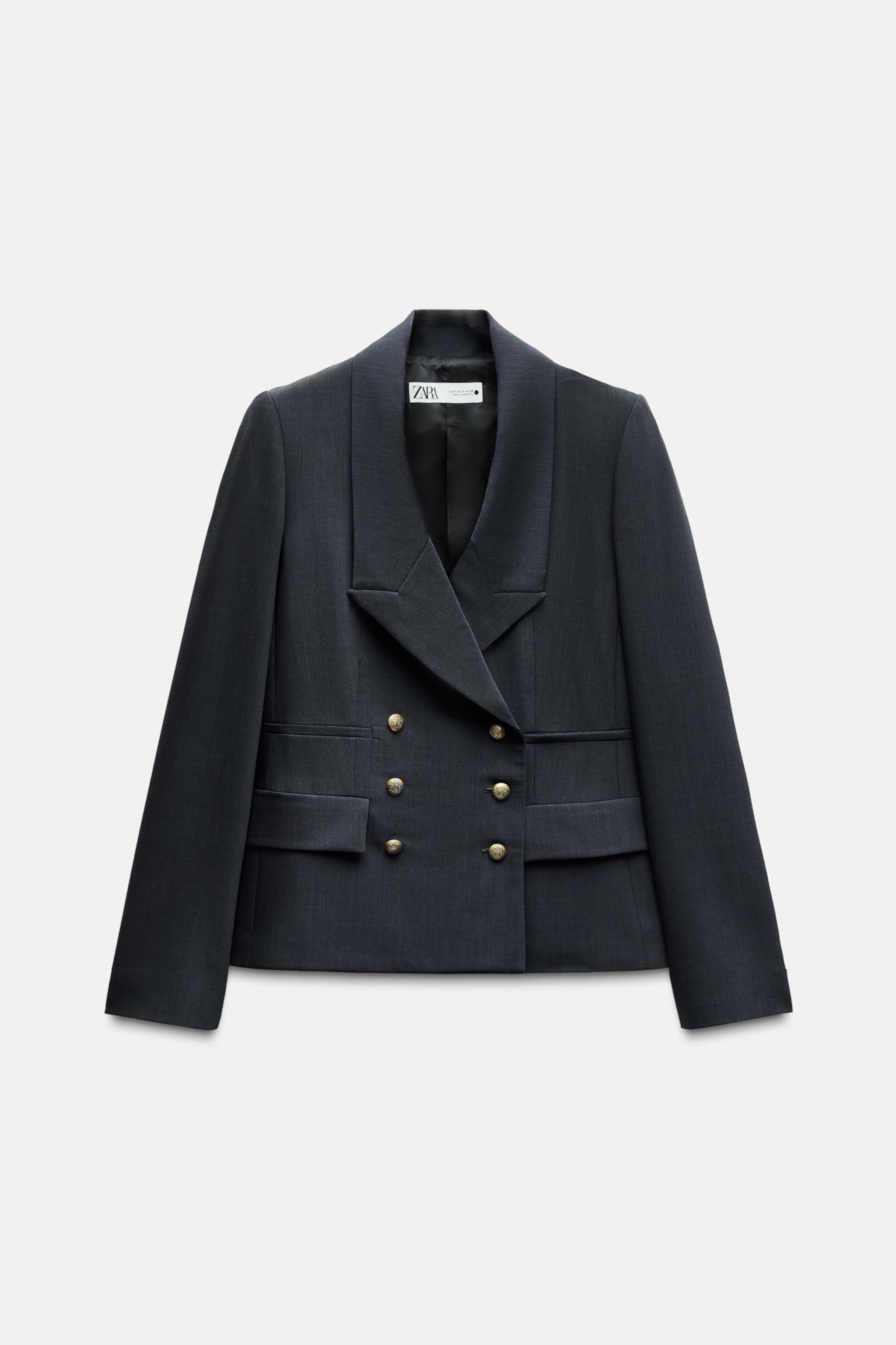 Женский Блейзер Zara WOOL BLEND BUTTON BLAZER ZW COLLECTION ZARA