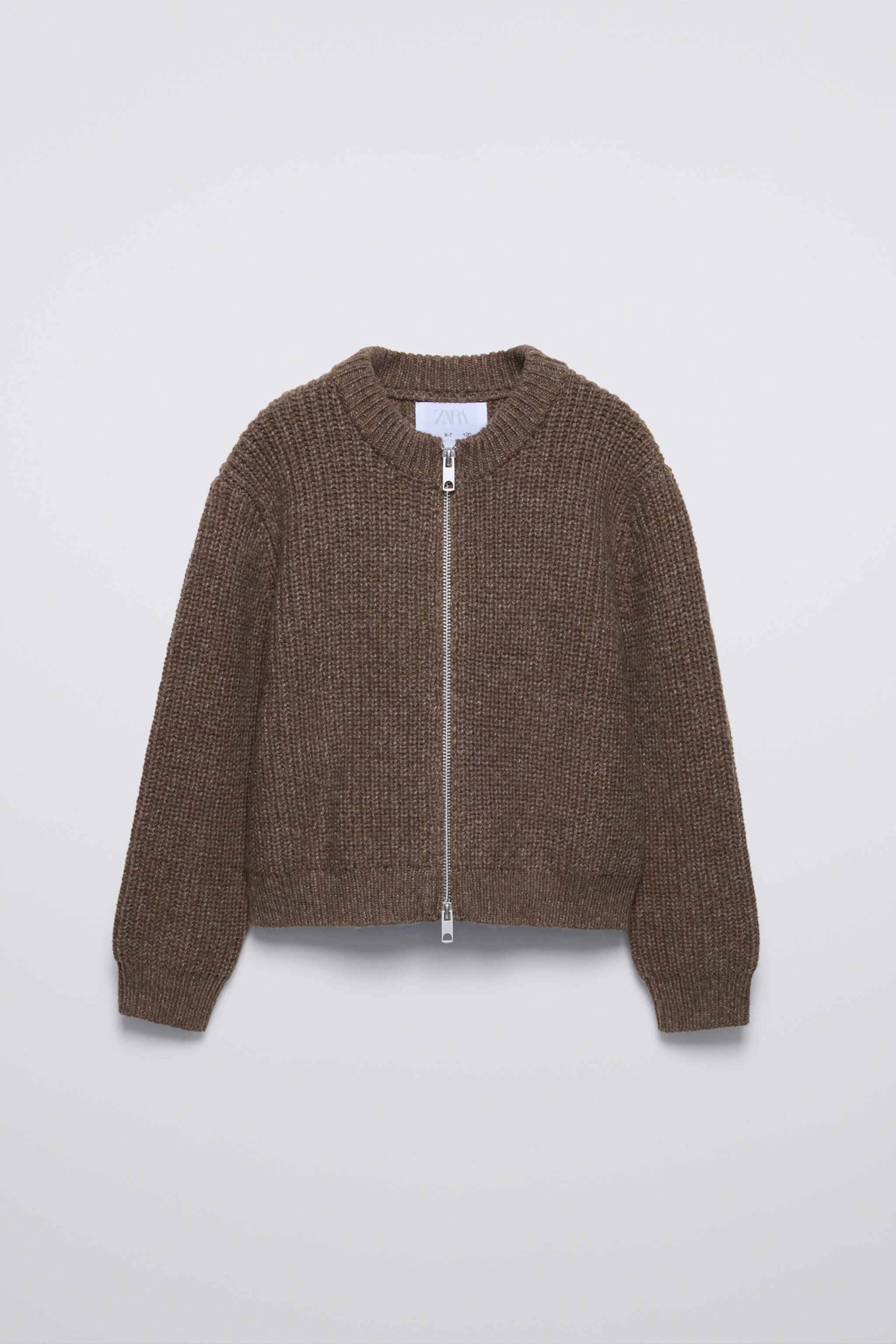  Кардиган ZARA ZIPPERED KNIT JACKET ZARA