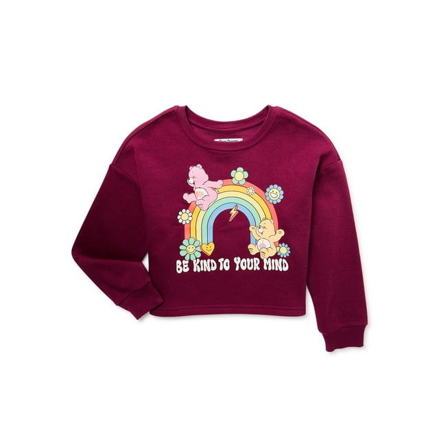 Girls Long Sleeve Licensed Care Bears Sweatshirt, Sizes 4/5 - 14/16P Grayson Social