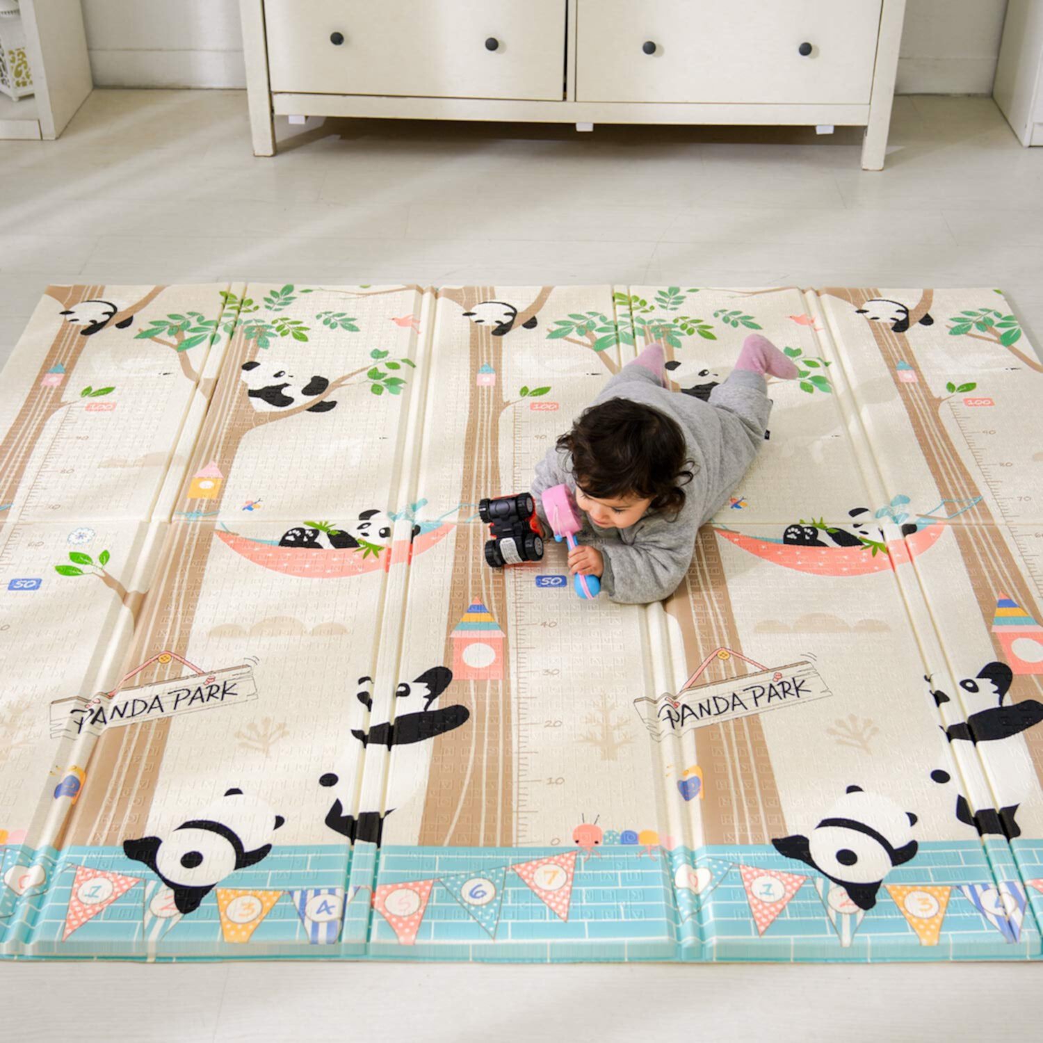 Bammax X-Large Waterproof Foam Baby Play Mat - Panda BAMMAX