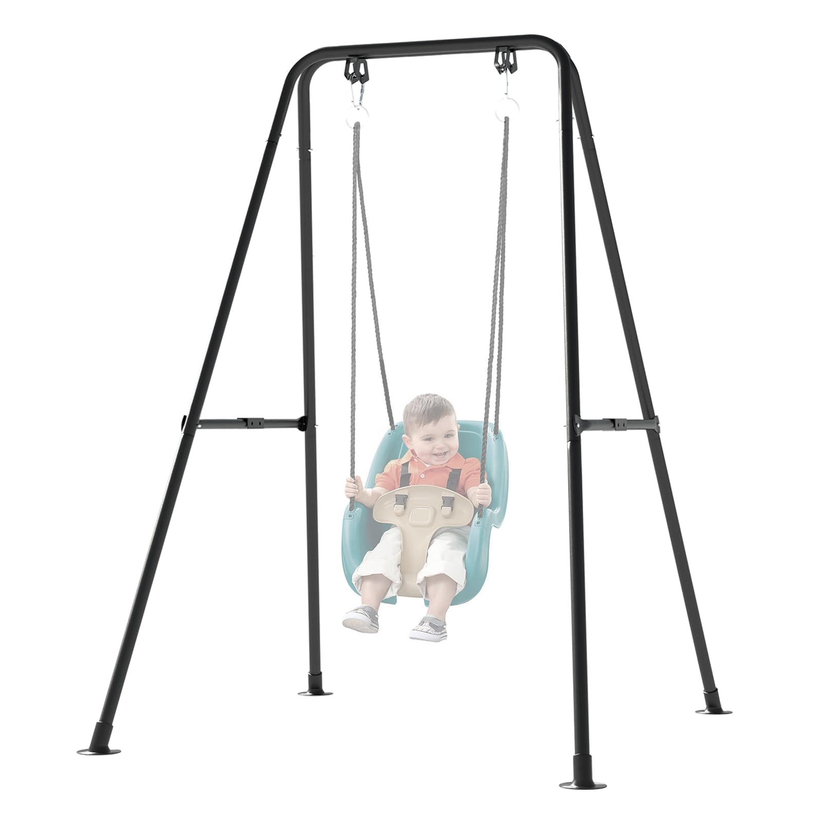 G TALECO GEAR Foldable Swing Stand for Kids, Toddler Swing Sets for Backyard, Outdoor Metal Swing Frame for Baby Swings, Black G TALECO GEAR