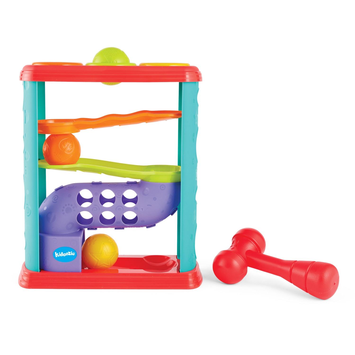 Kidoozie Pound-A-Ball Tower - Baby Ball Drop & Hammer Toy - Safe Sensory Toy for Ages 2+ Kidoozie