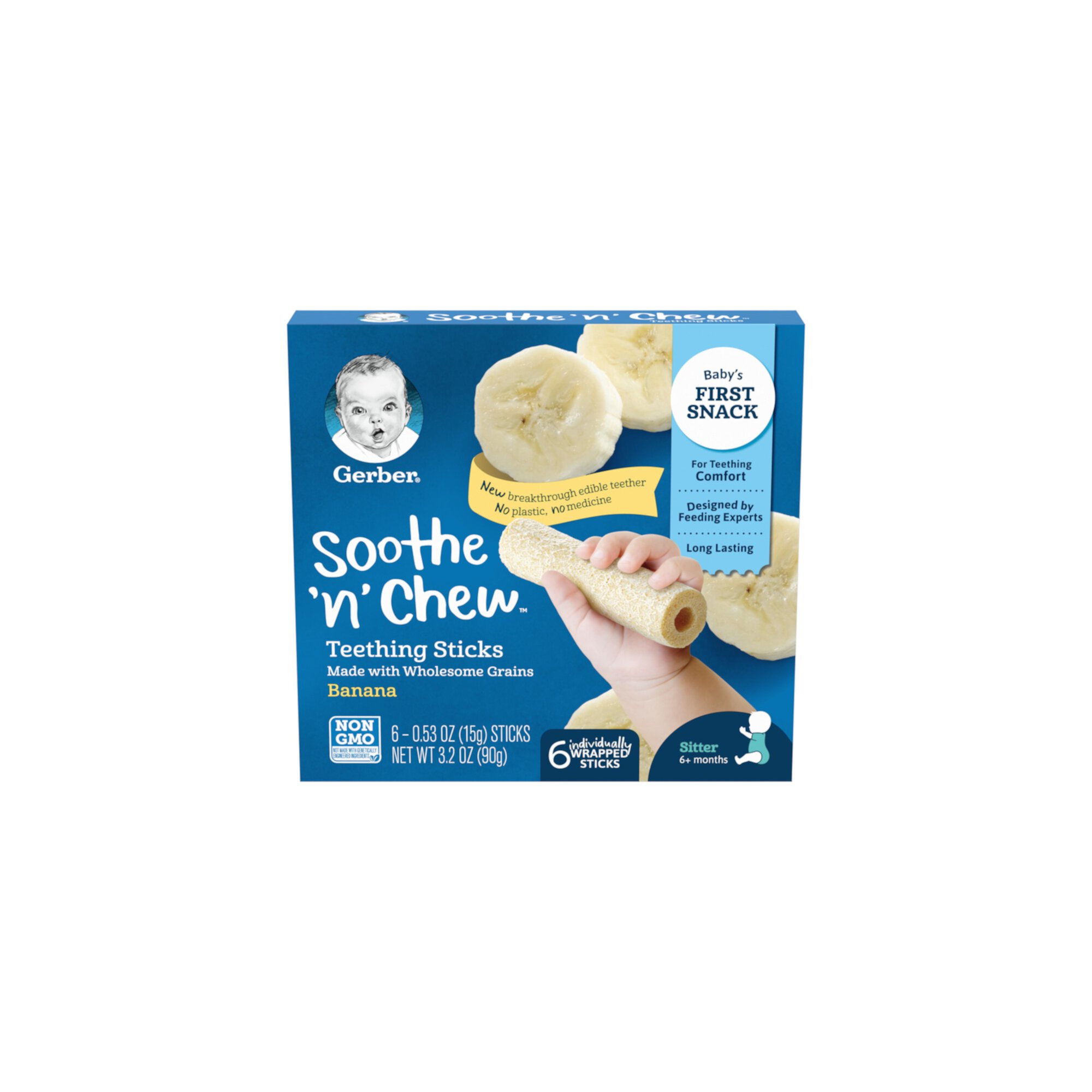 Gerber Baby Food Sitter Soothe n Chew Teething Sticks (Pack of 8) Visit the Gerber Store