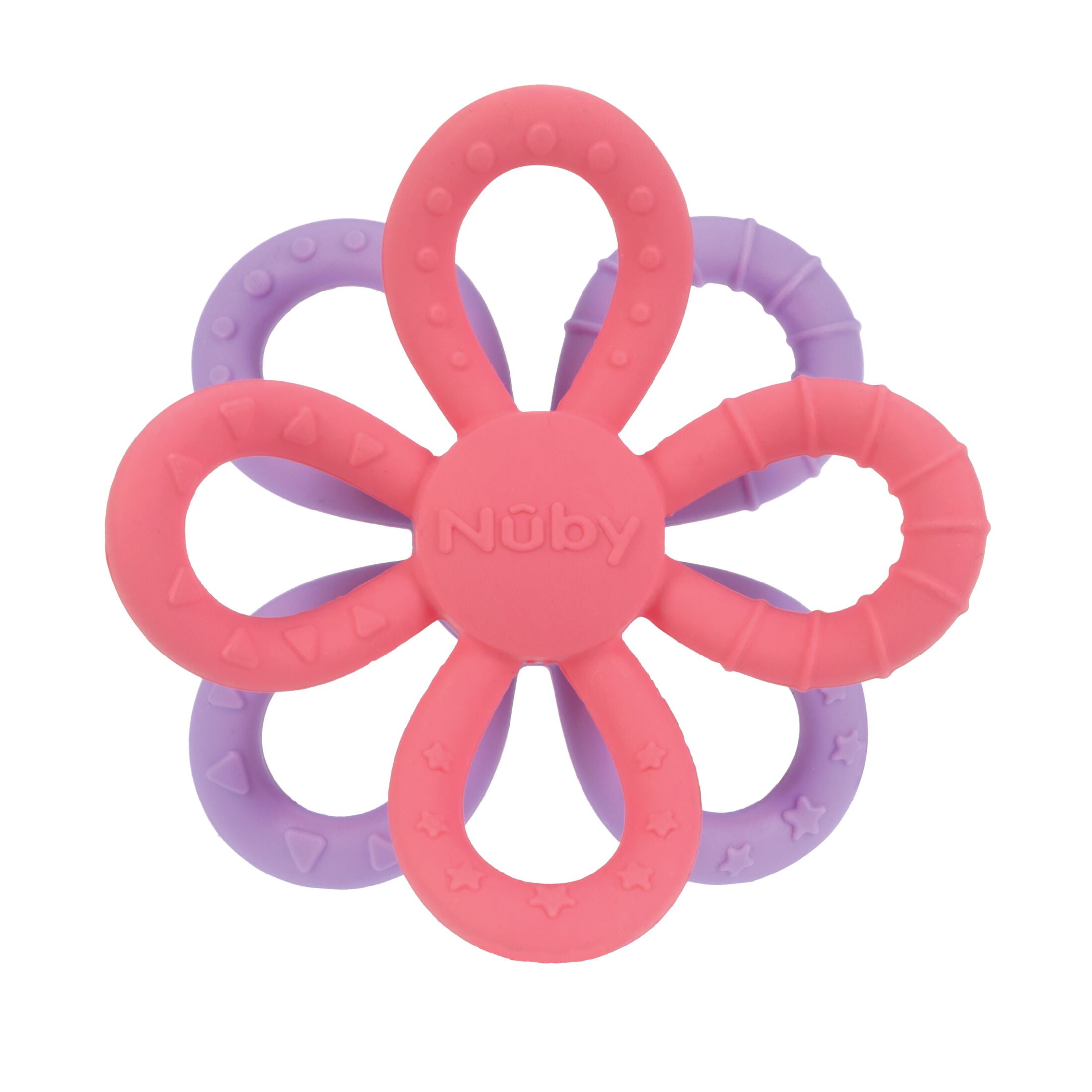 Nuby Fun Loops Silicone Teether, Pink & Purple NUBY