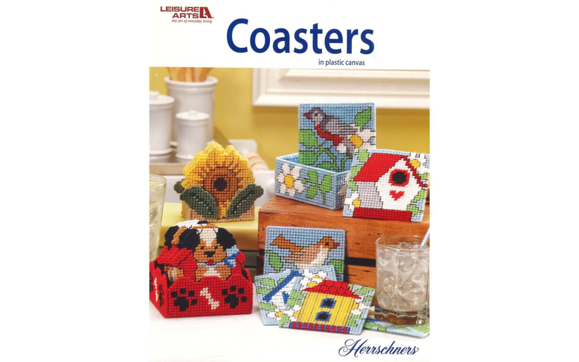 Leisure Arts Cross Stitch Book - Tissue Boxes and Coasters Plastic Canvas Leisure Arts