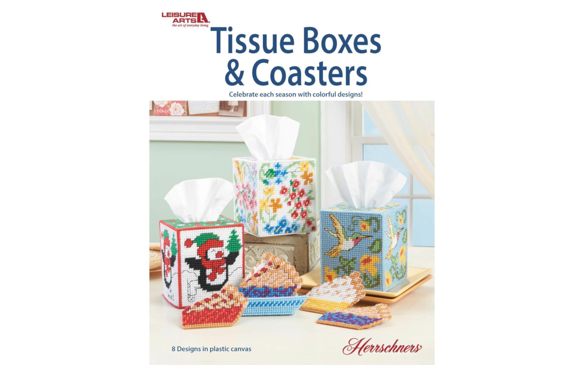 Leisure Arts Cross Stitch Book - Tissue Boxes and Coasters Plastic Canvas Leisure Arts