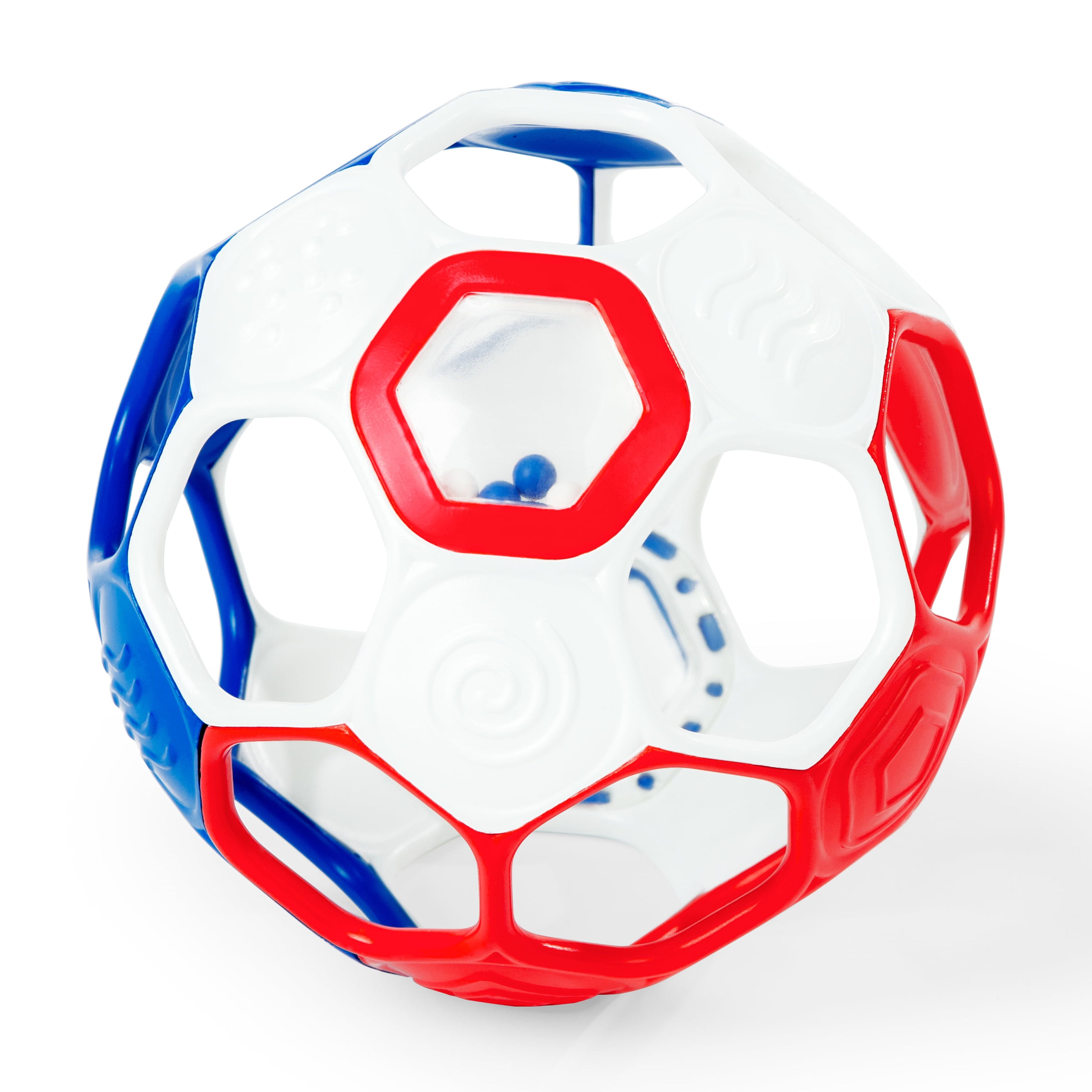 Bright Starts Grippin’ Goals Rattle Ball – Red, White & Blue Bright Starts