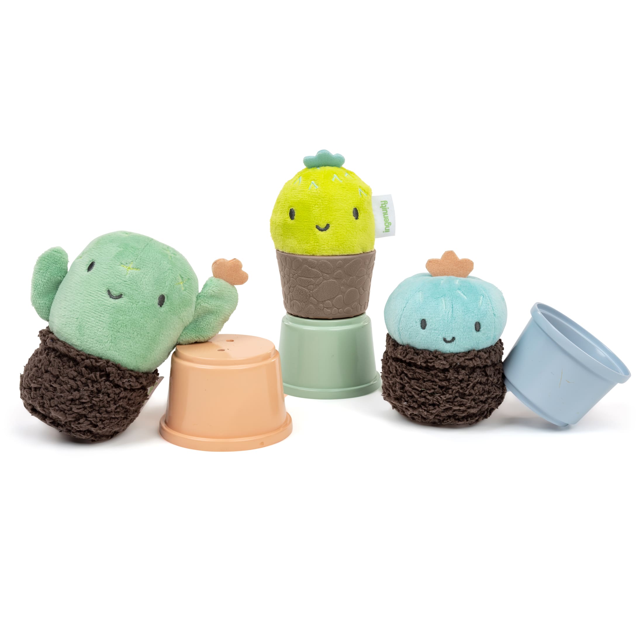 Ingenuity Calm Springs Nesting Rattles for Baby 3 Months +, Unisex Visit the Ingenuity Store