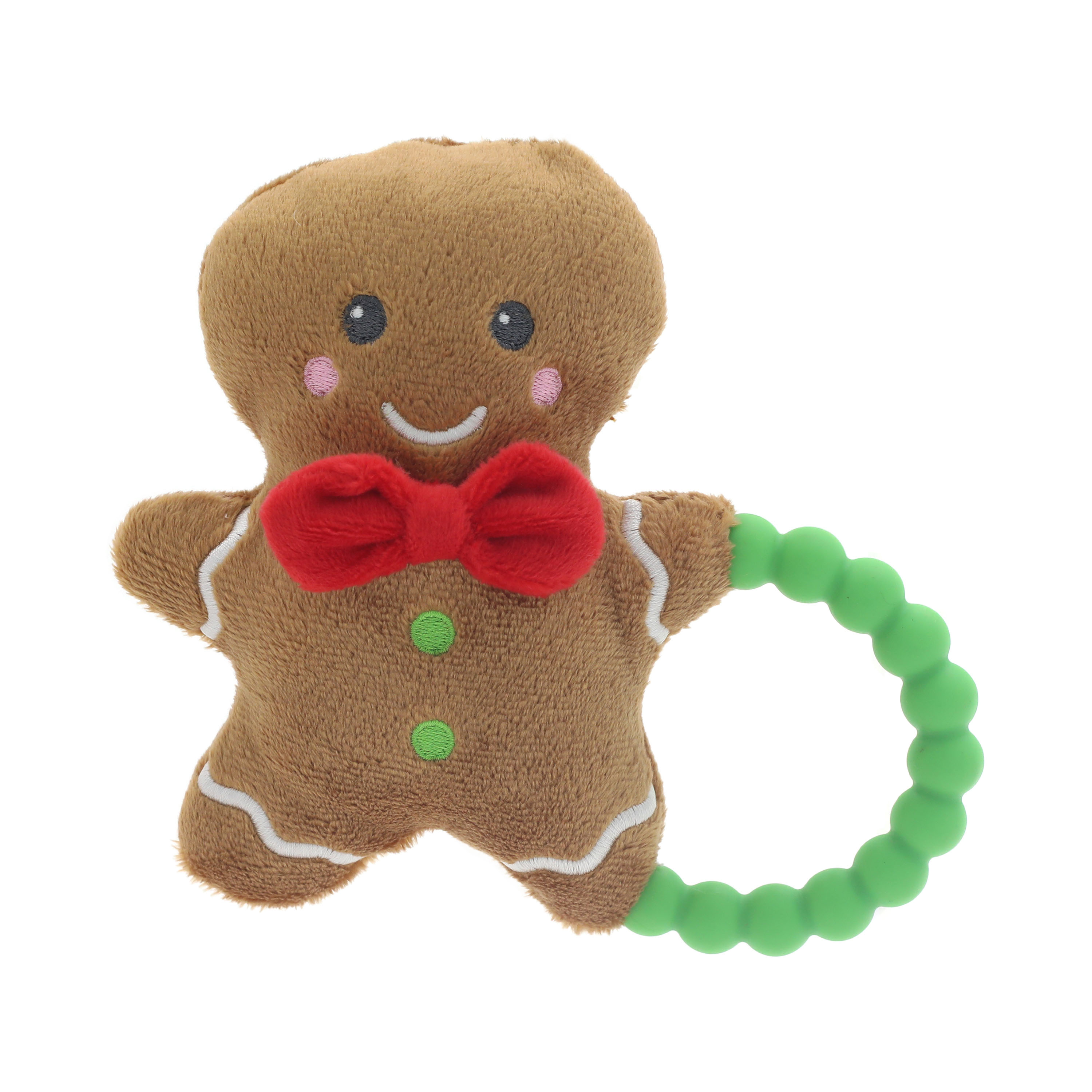 Spark.Create.Imagine. Brown Gingerbread Man Holiday Plush Rattle Spark Create Imagine