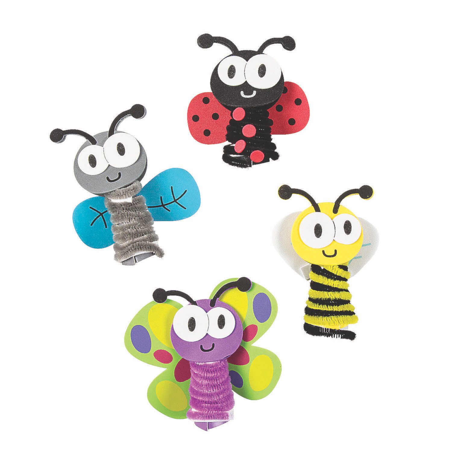 Chenille Bug Finger Puppet 12 - Craft Kits - 12 Pieces Fun Express