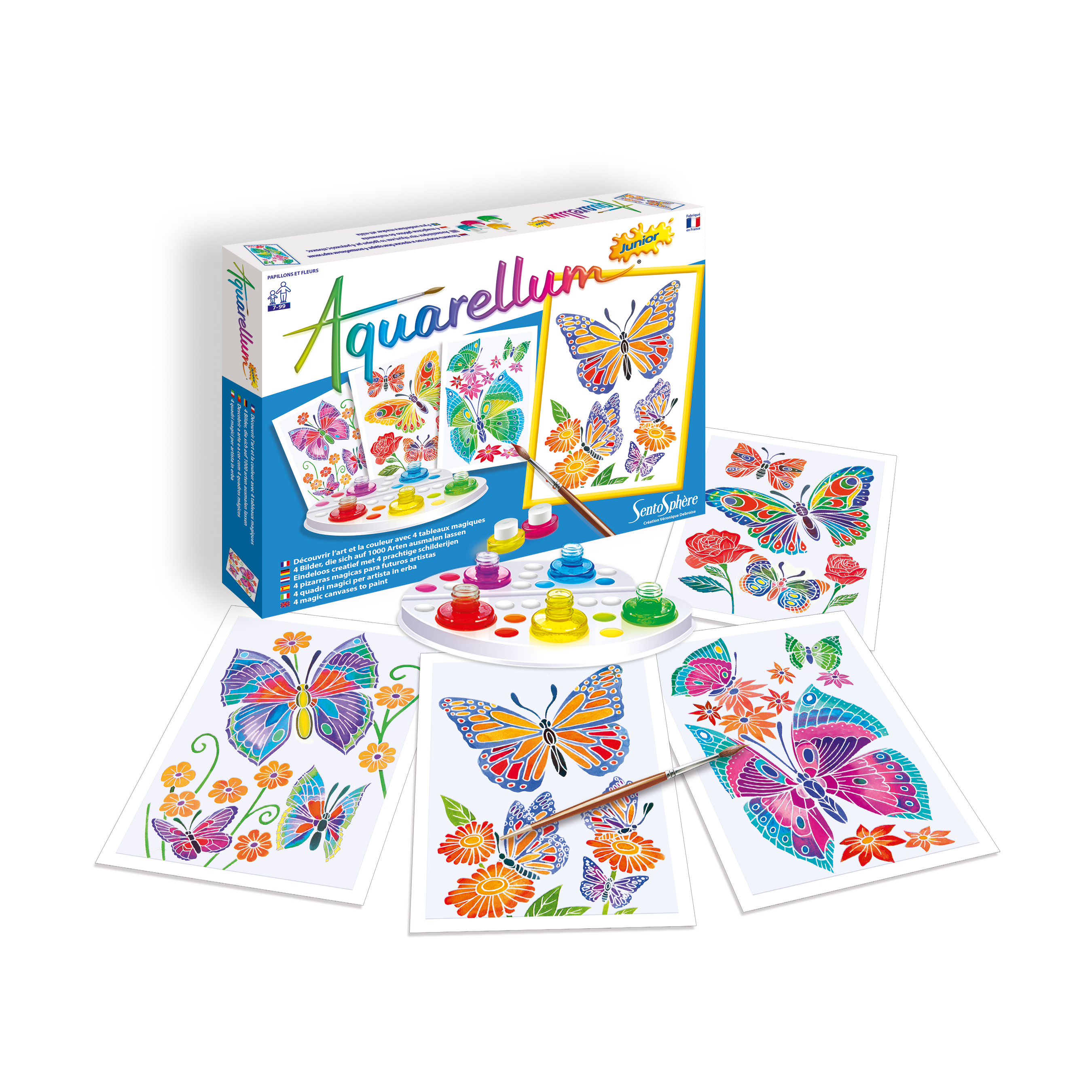 Aquarellum Junior - Butterflies & Flowers SentoSphere