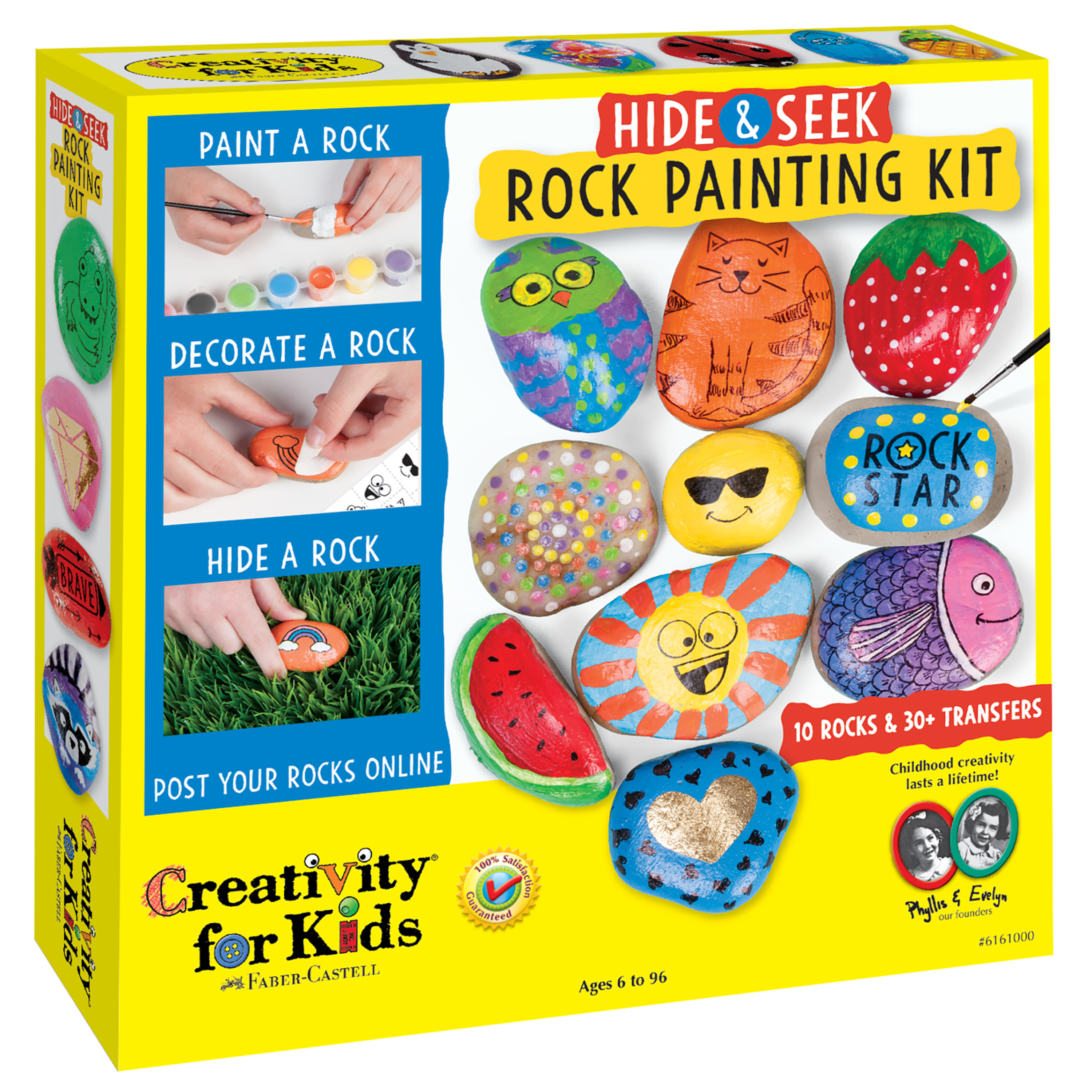 Creativity for Kids Hide and Seek Rock Painting Kit - Child Craft Kit for Boys and Girls Creativity for Kids