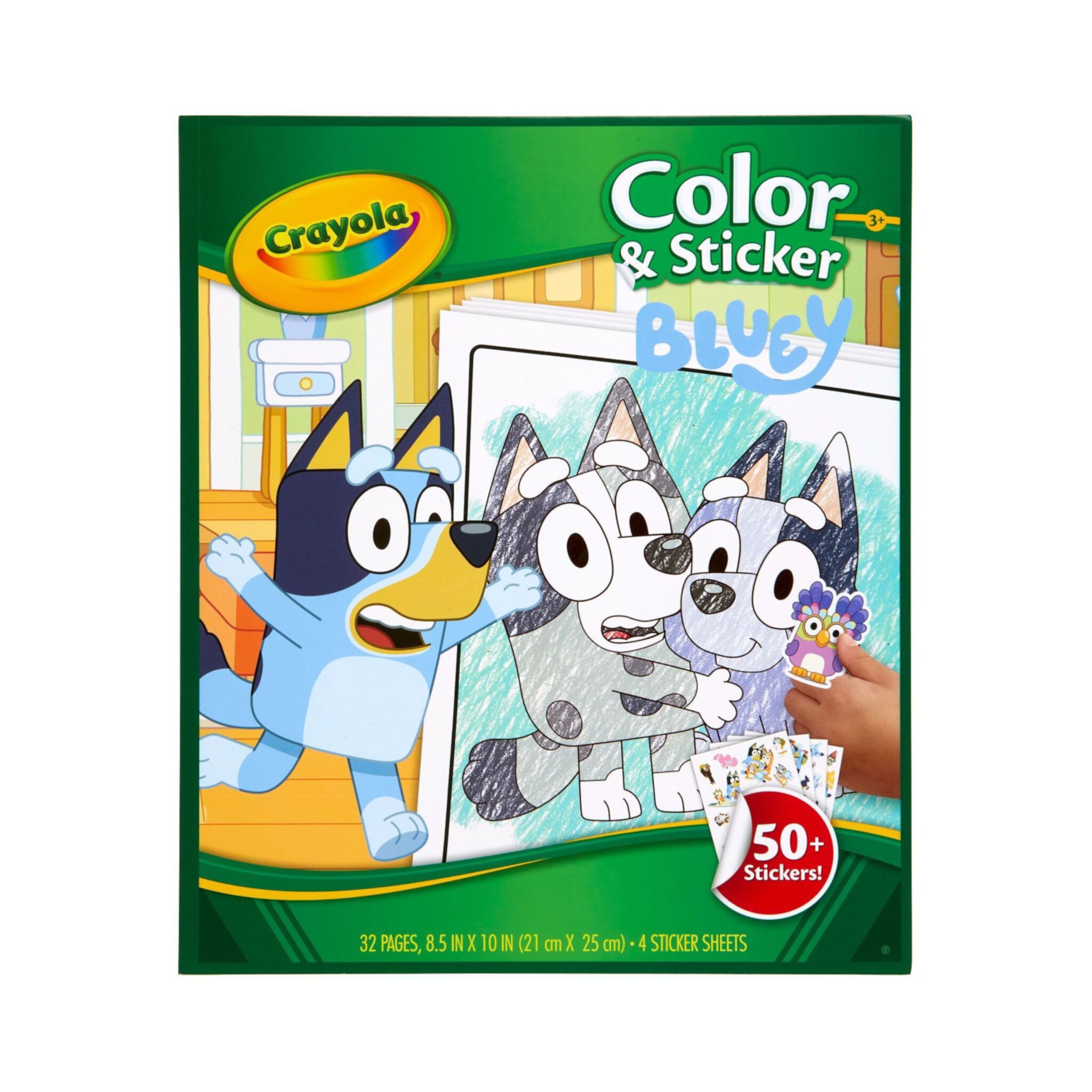 Crayola Bluey Color & Sticker Activity, 32 Coloring Pages, Gift for Kids, Beginner Unisex Child Crayola