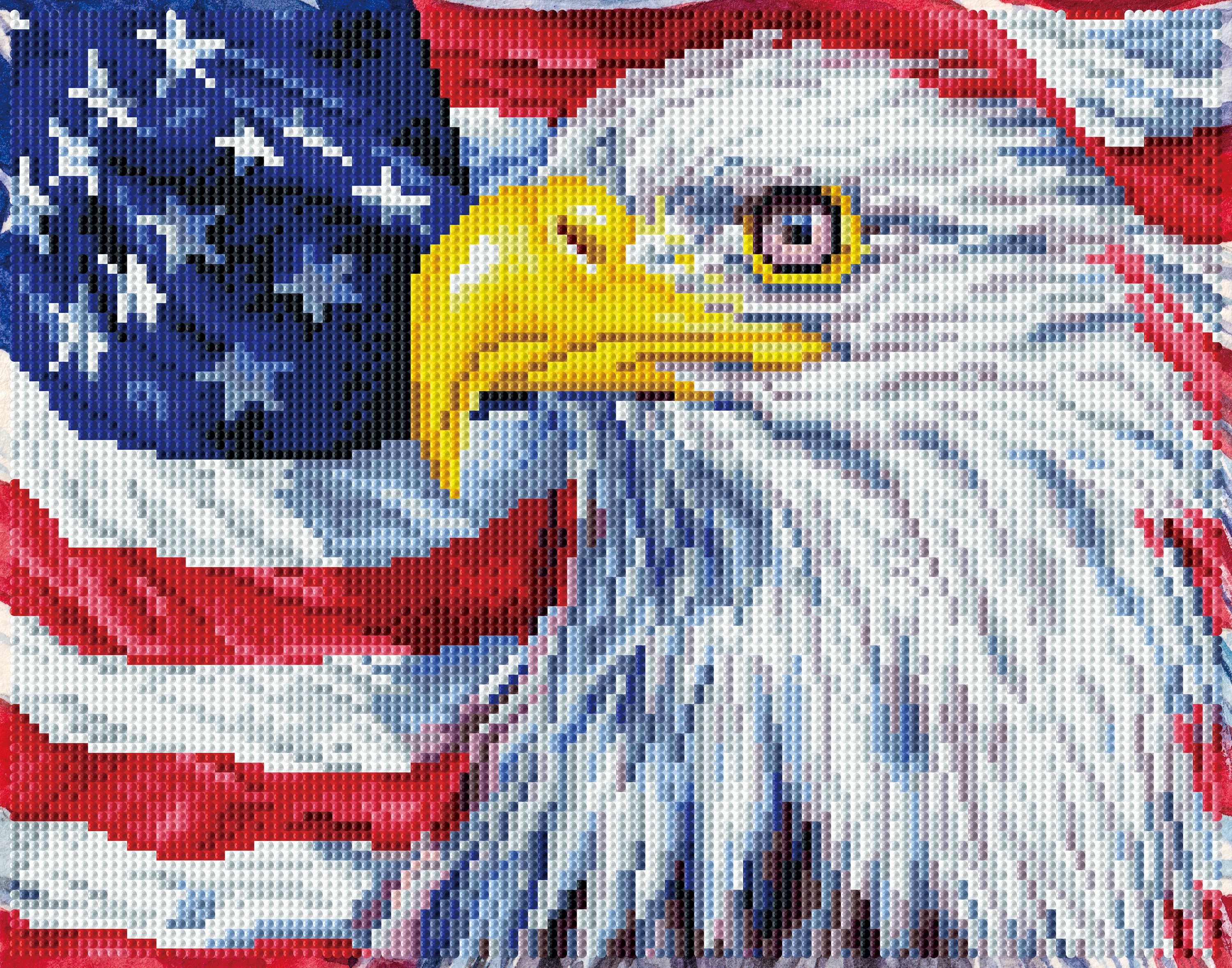 DIAMOND DOTZ® Bald Eagle & Flag Special Edition Diamond Painting Kit DIAMOND DOTZ