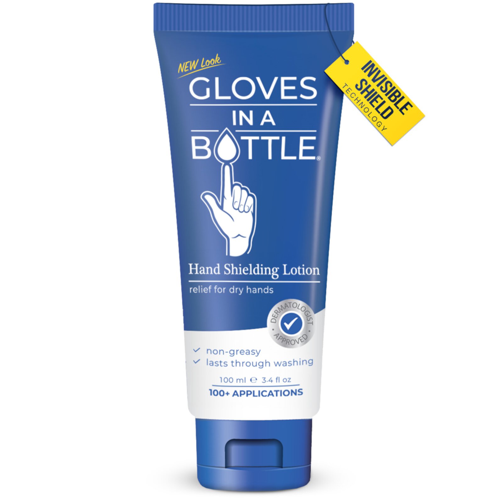 Gloves In A Bottle Shielding Lotion 3.4oz/100ml Tube, Second Skin for Hands and Body Gloves In A Bottle