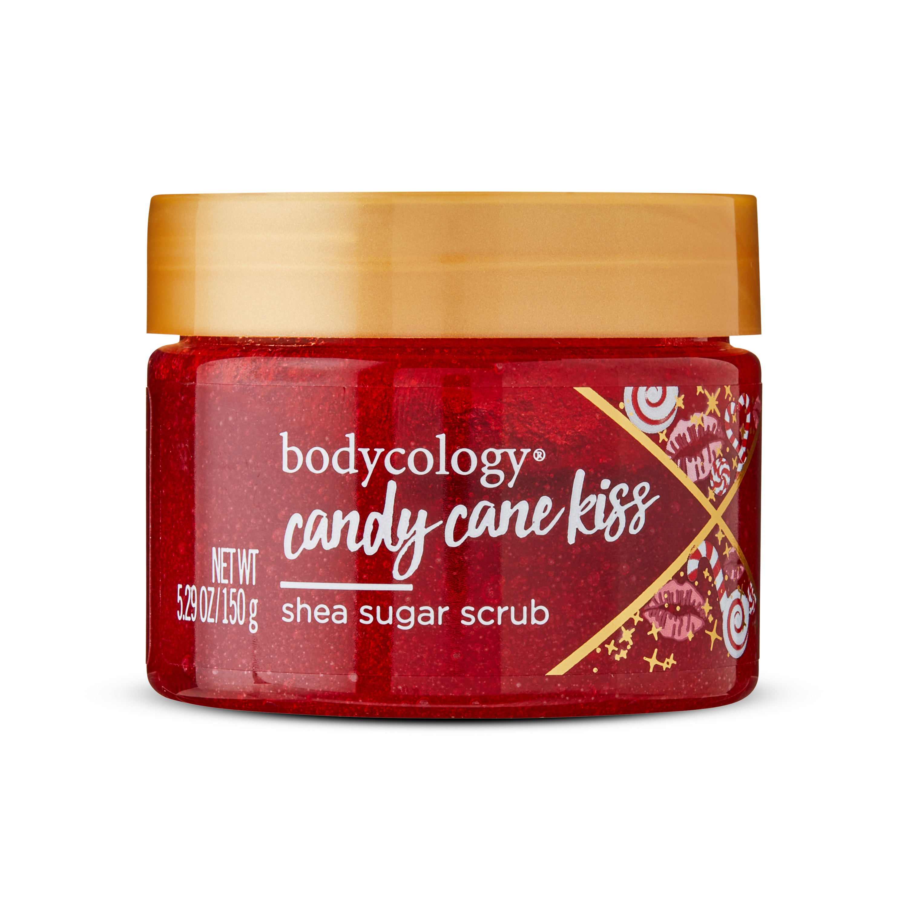 Bodycology Candy Cane Kiss Shea Sugar Scrub, 5.29 oz Bodycology