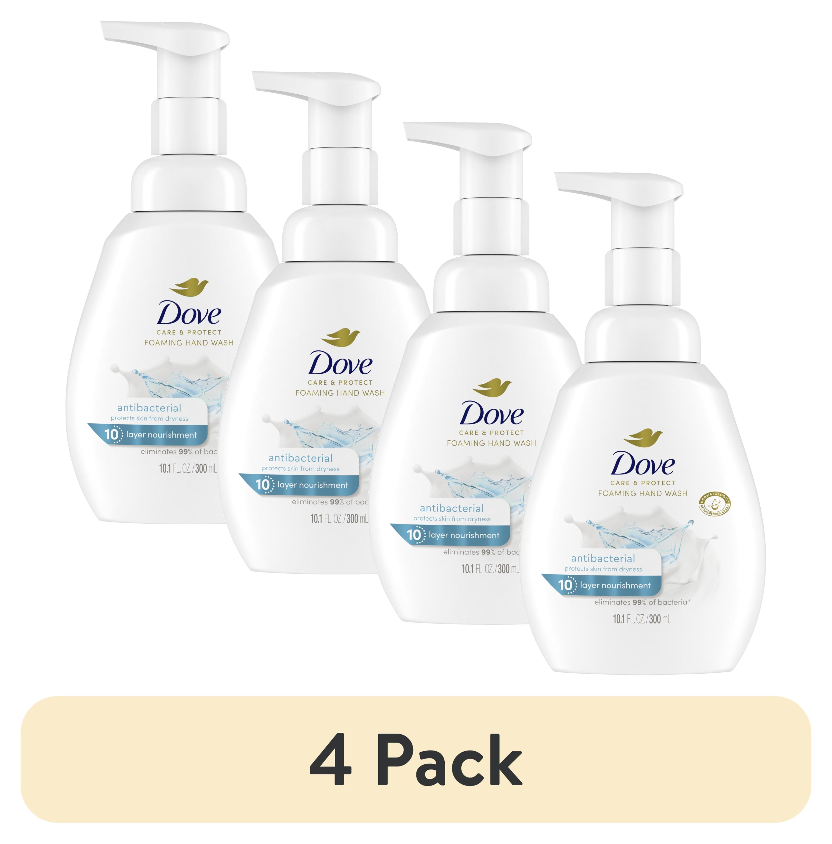 (4 pack) Dove Foaming Hand Wash Antibacterial Cleanser That Washes Away Dirt & Germs For Clean & Softer Hands 10.1 fl oz Dove