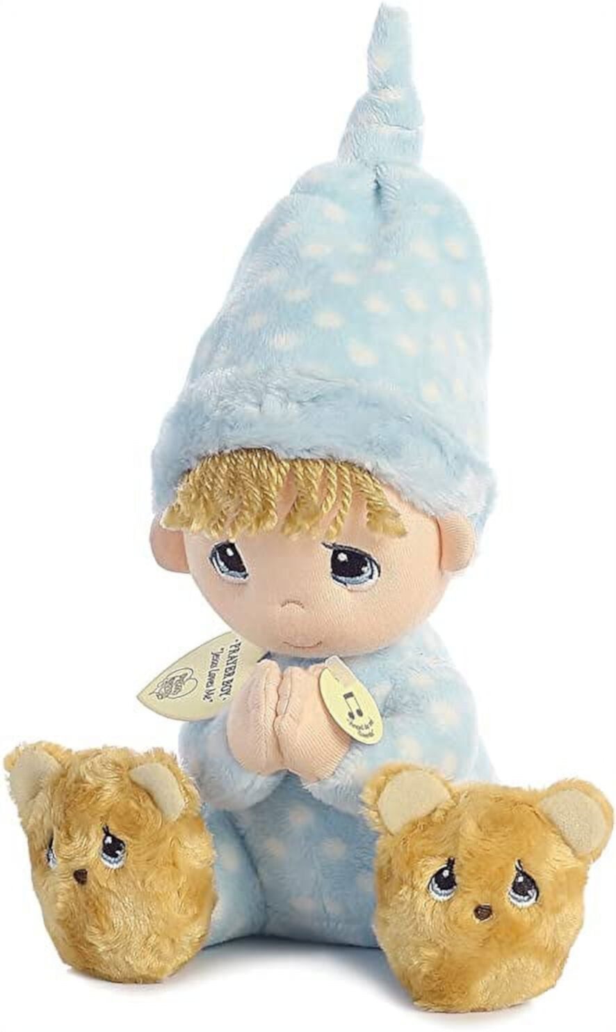 Aurora - Medium Blue Precious Moments - 9.5" Prayer Boy Spanish - Inspirational Stuffed Animal Aurora GB