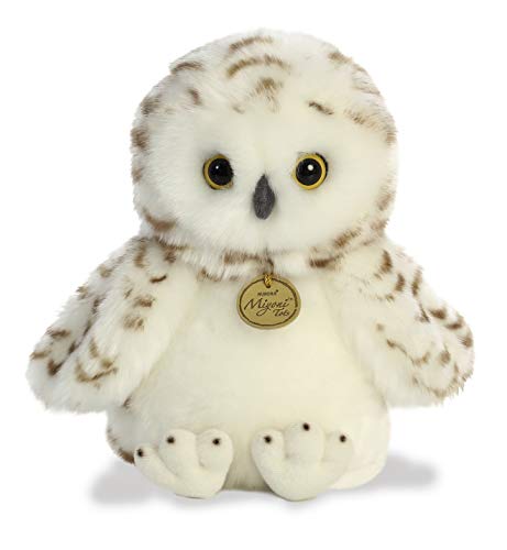 Aurora - Medium White Miyoni - 10" Snowy Owlet - Adorable Stuffed Animal Aurora