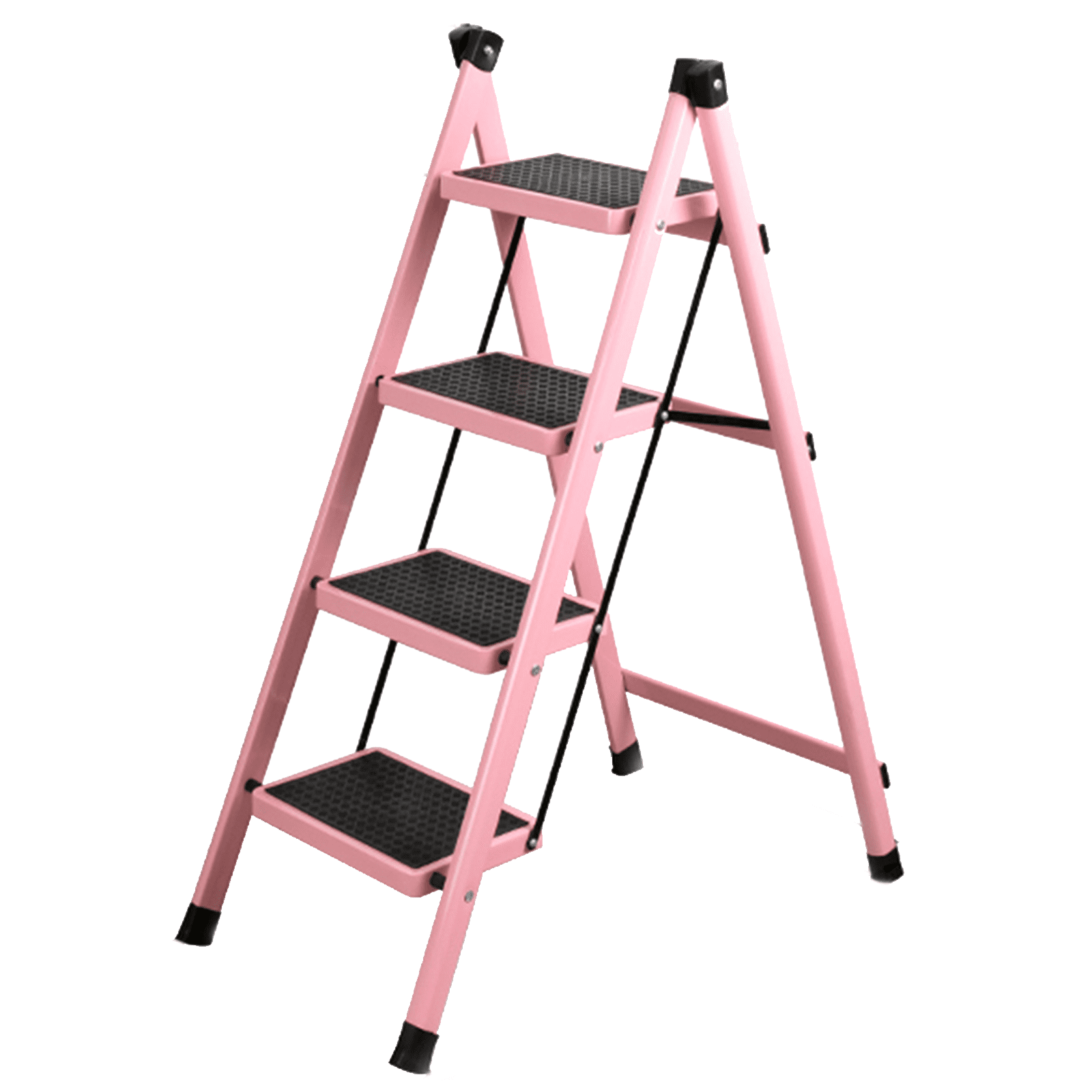 4 step ladder, 4 Step Folding Ladder with Wide Anti-Slip Pedals, Portable Lightweight Multi-use step stool for Home(white) Arcwares