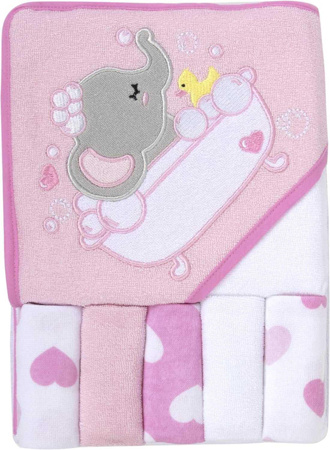 Baby Hooded Towel and Washcloth Set for Infants, Boys and Girls Months (Mommy's Mermaid) Baby Essentials