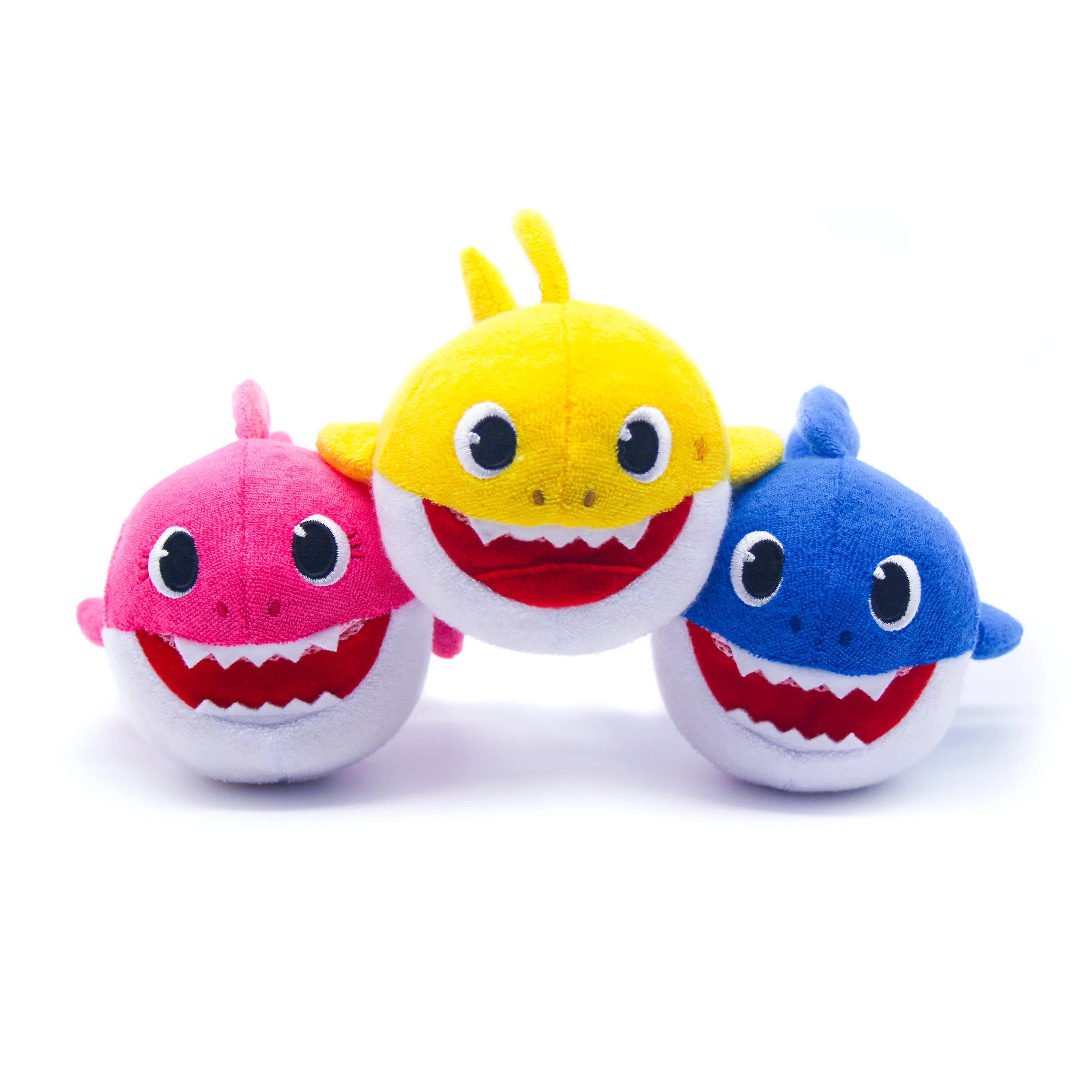 SoapSox 3 Pcs Baby Shark, Mommy Shark, & Daddy Shark, Kids Bath Sponge, Machine Washable SoapSox