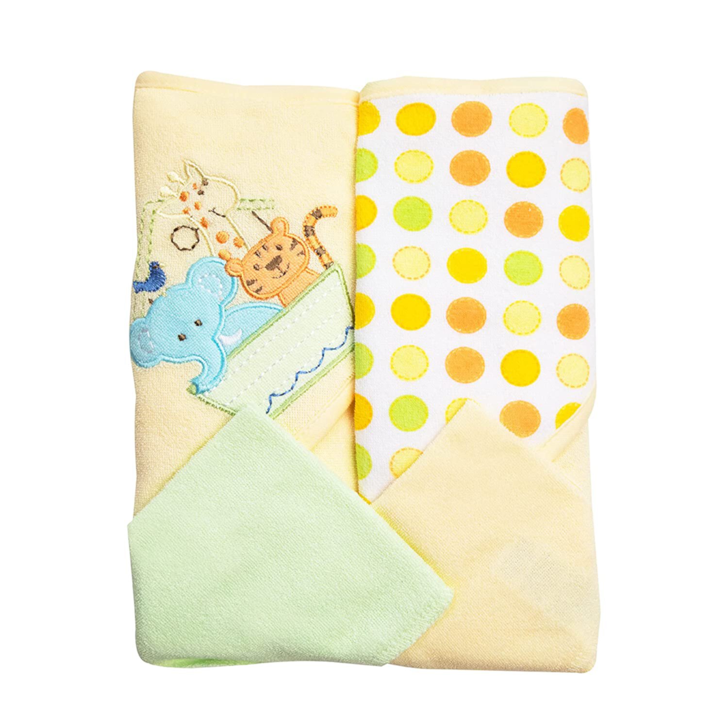 Spasilk Hooded Terry Bath Baby Towel with 2 Washcloths, Baby Bath Essentials, Ark Yellow, Set of 4 Visit the Spasilk Store