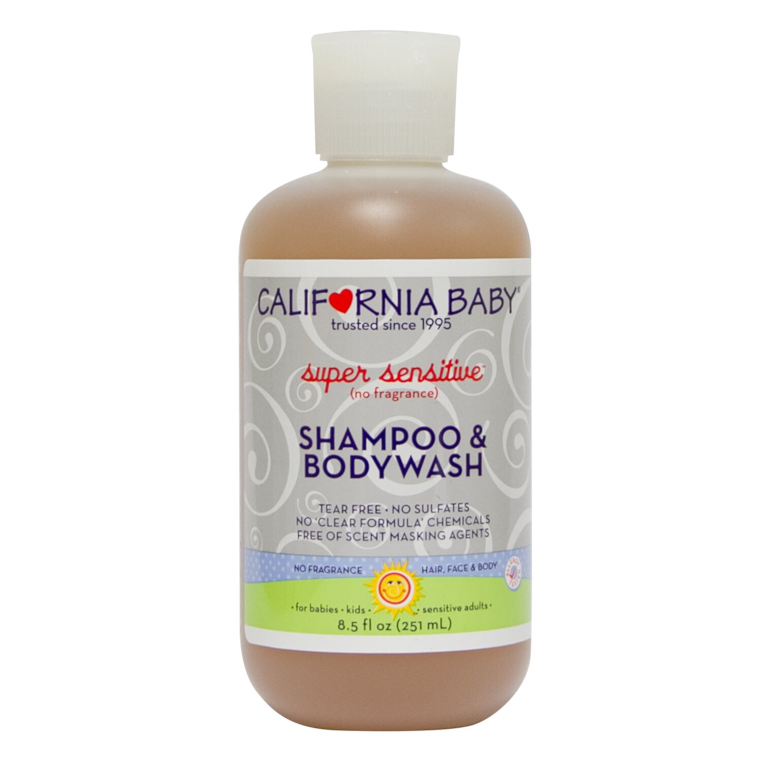 California Baby Super Sensitive Shampoo & Bodywash, 8.5 fl oz California Baby