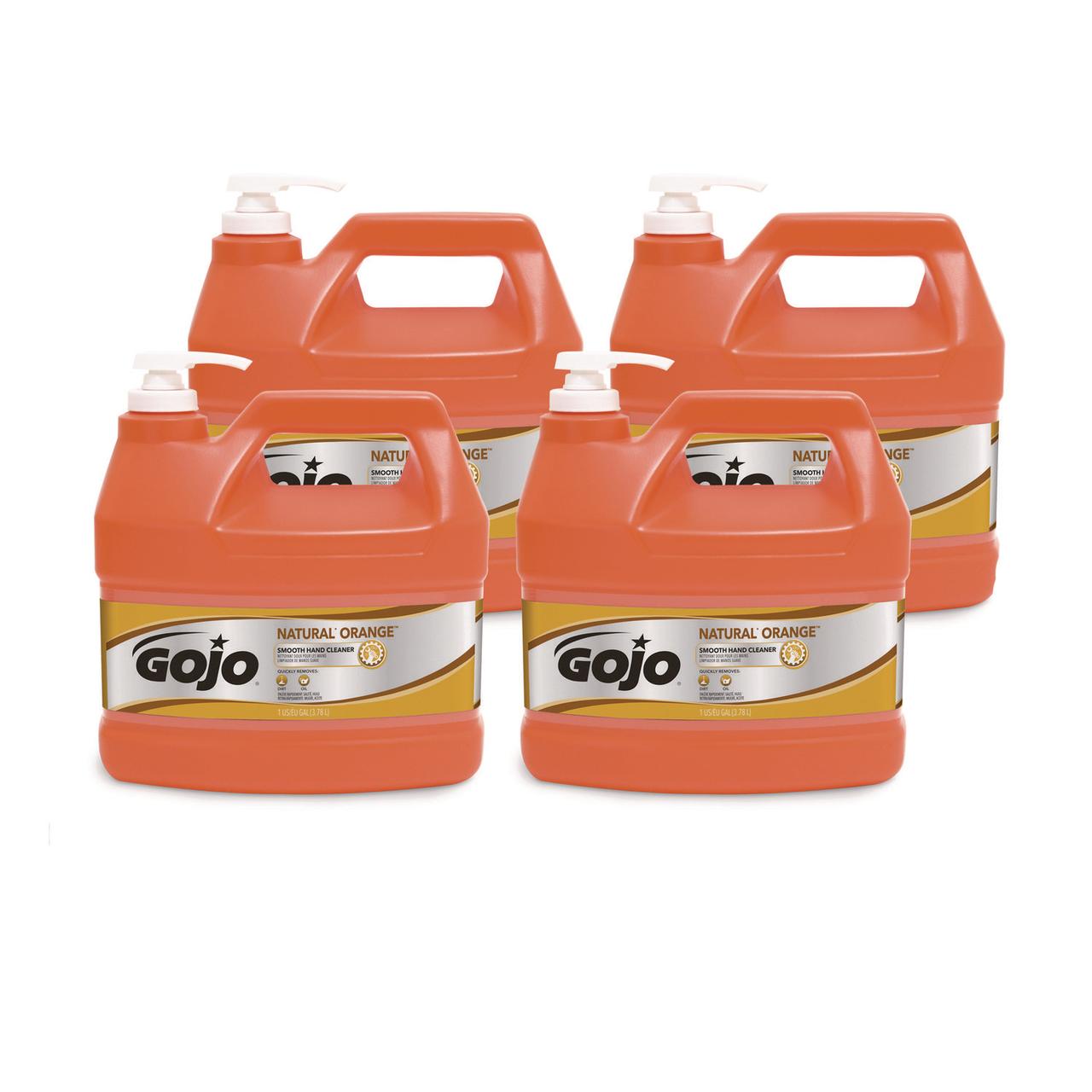 GOJO® NATURAL ORANGE Smooth Hand Cleaner, Citrus Scent, 1 gal, 4/Carton GOJO