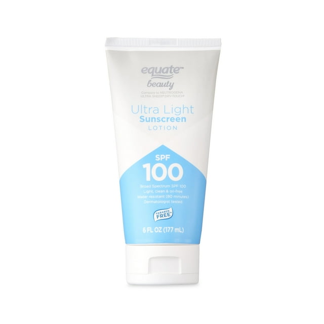 Equate Ultra Light Sunscreen Lotion, SPF 100, 6 fl oz Equate