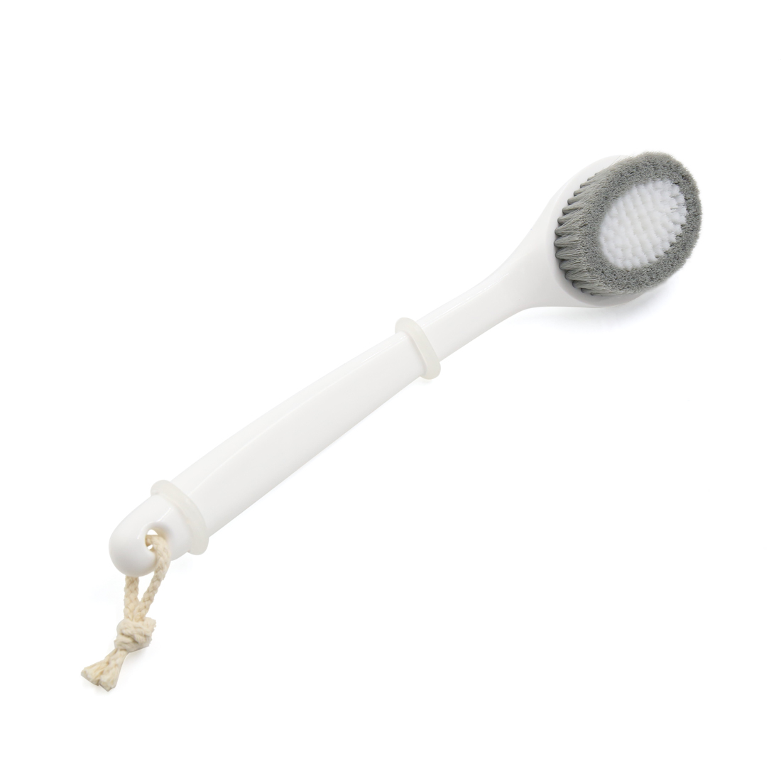 13.4" Back Body Extra Long Handle Bath Brush, White Unique Bargains