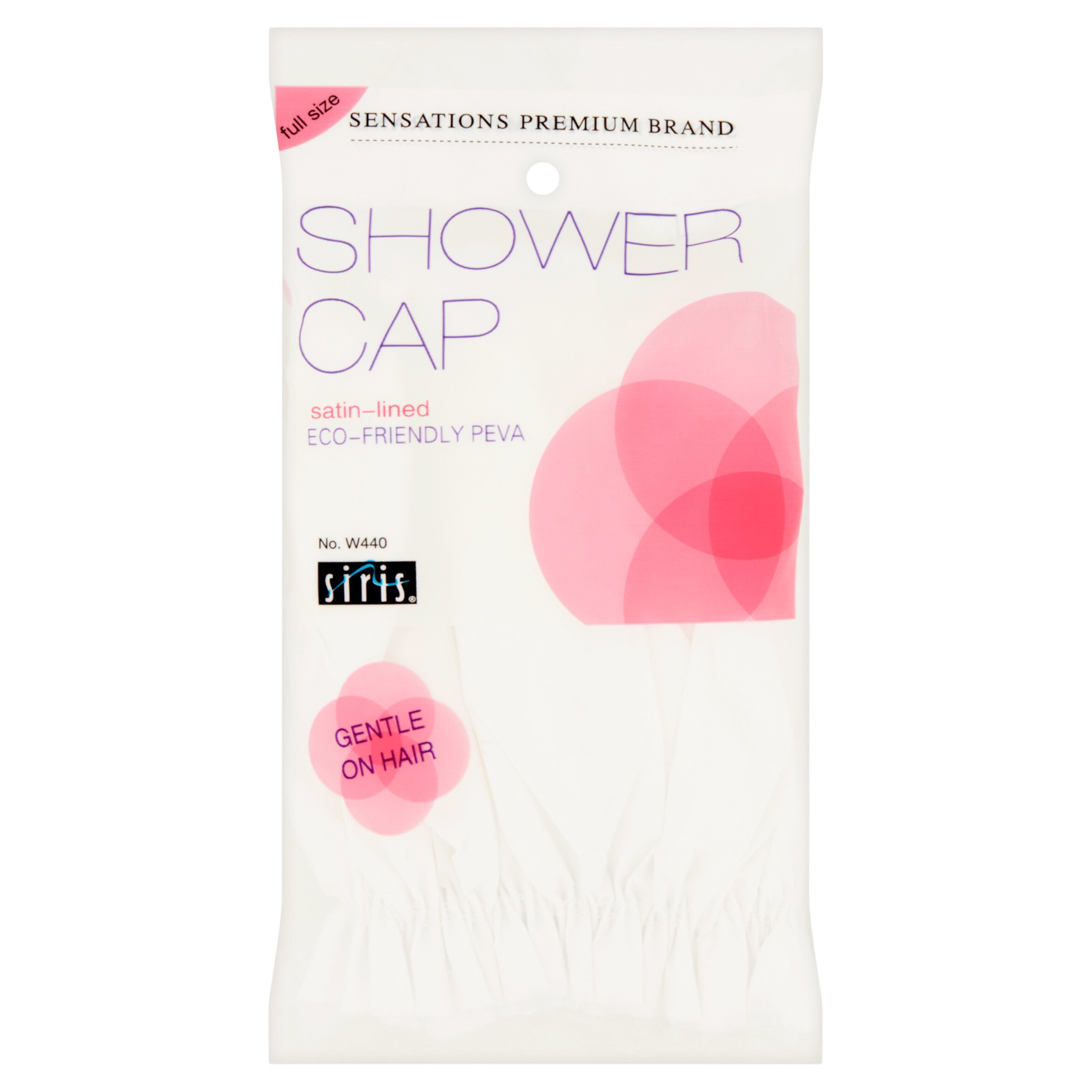 Siris Satin Lined Vinyl Shower Cap, Full Size, 1 Ea Siris