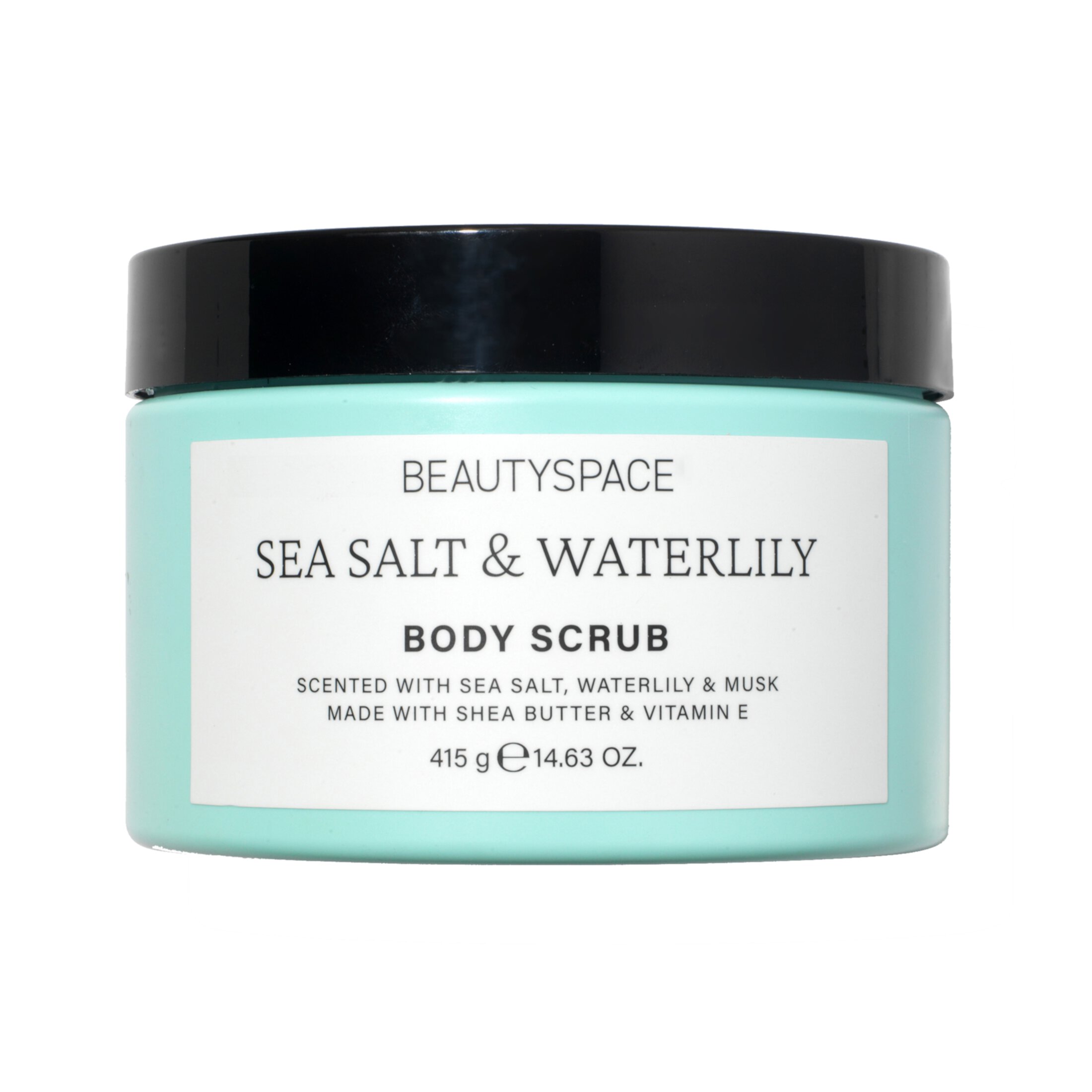 BEAUTYSPACE Sea Salt and Waterlily Body Scrub, 415g BEAUTYSPACE