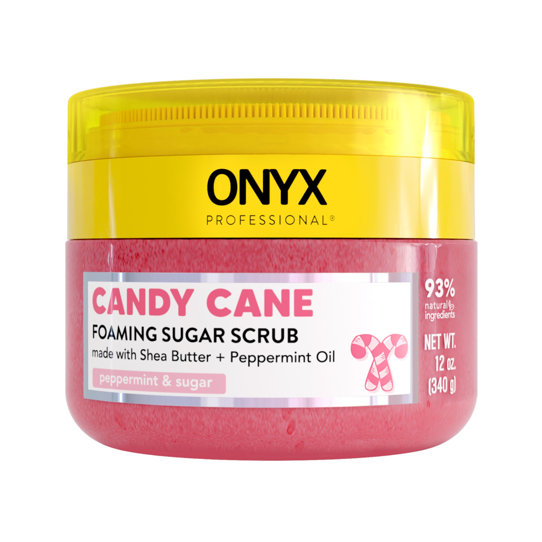 ONYX Professional Foaming Sugar Body Scrub, Limited Edition Candy Cane​ Onyx Professional