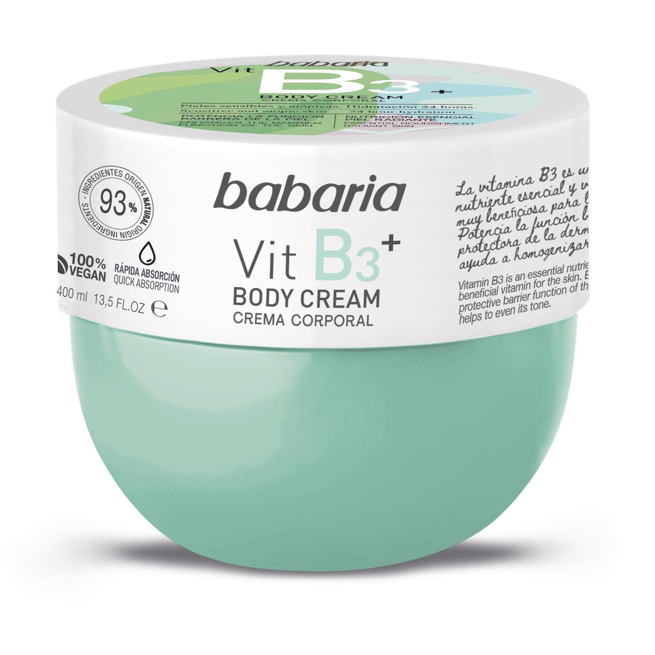 Babaria Vitamin B3 Body Moisturizer for Normal To Dry Skin, 13.5 fl. oz Babaria