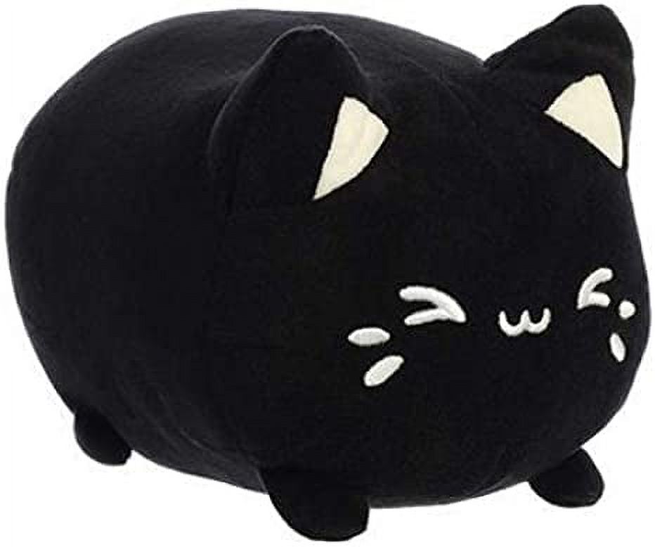 Aurora - Small Black Tasty Peach - 7" Black Sesame Meowchi - Enchanting Stuffed Animal Aurora