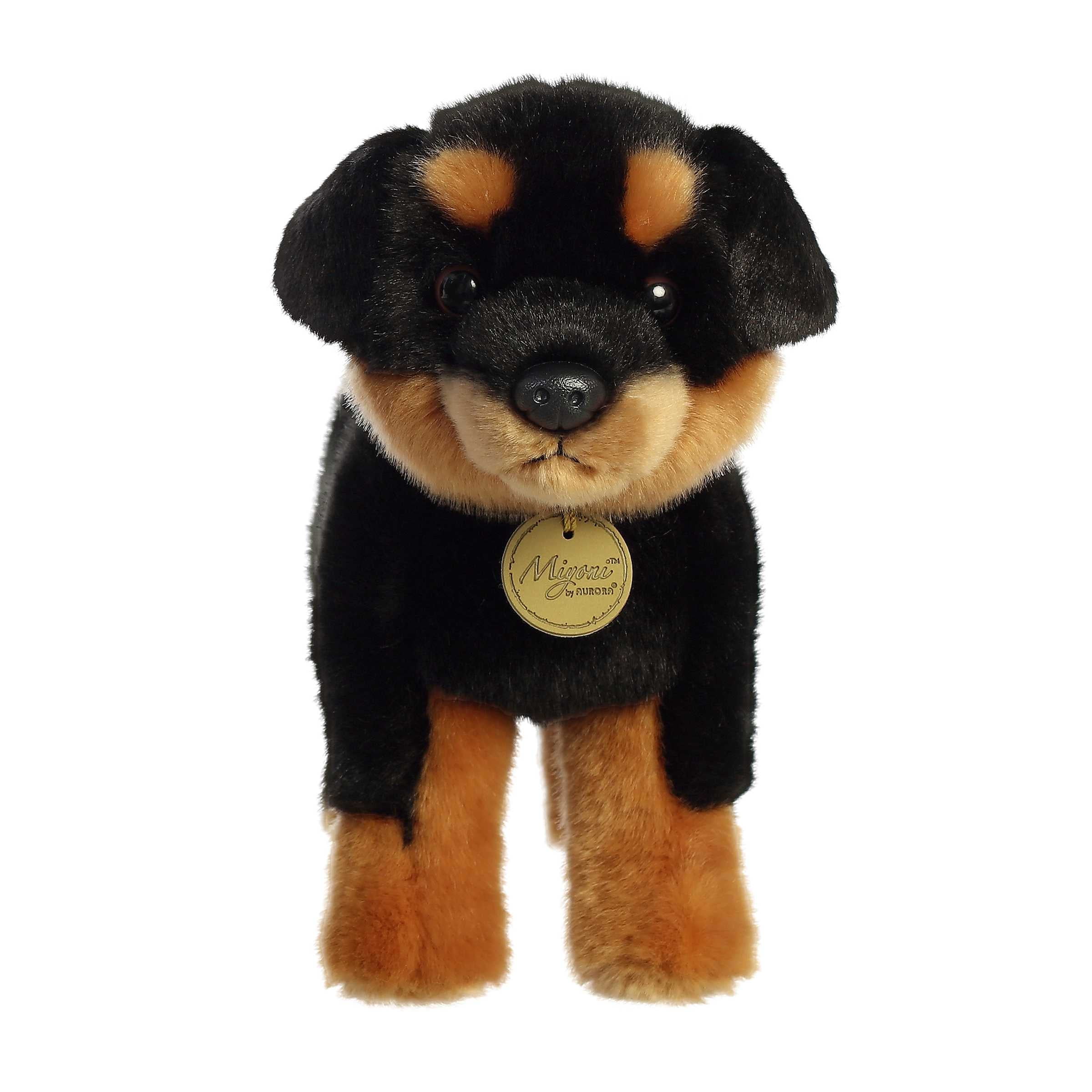 Aurora - Medium Black Miyoni - 10" Rottweiler - Realistic Stuffed Animal Aurora GB