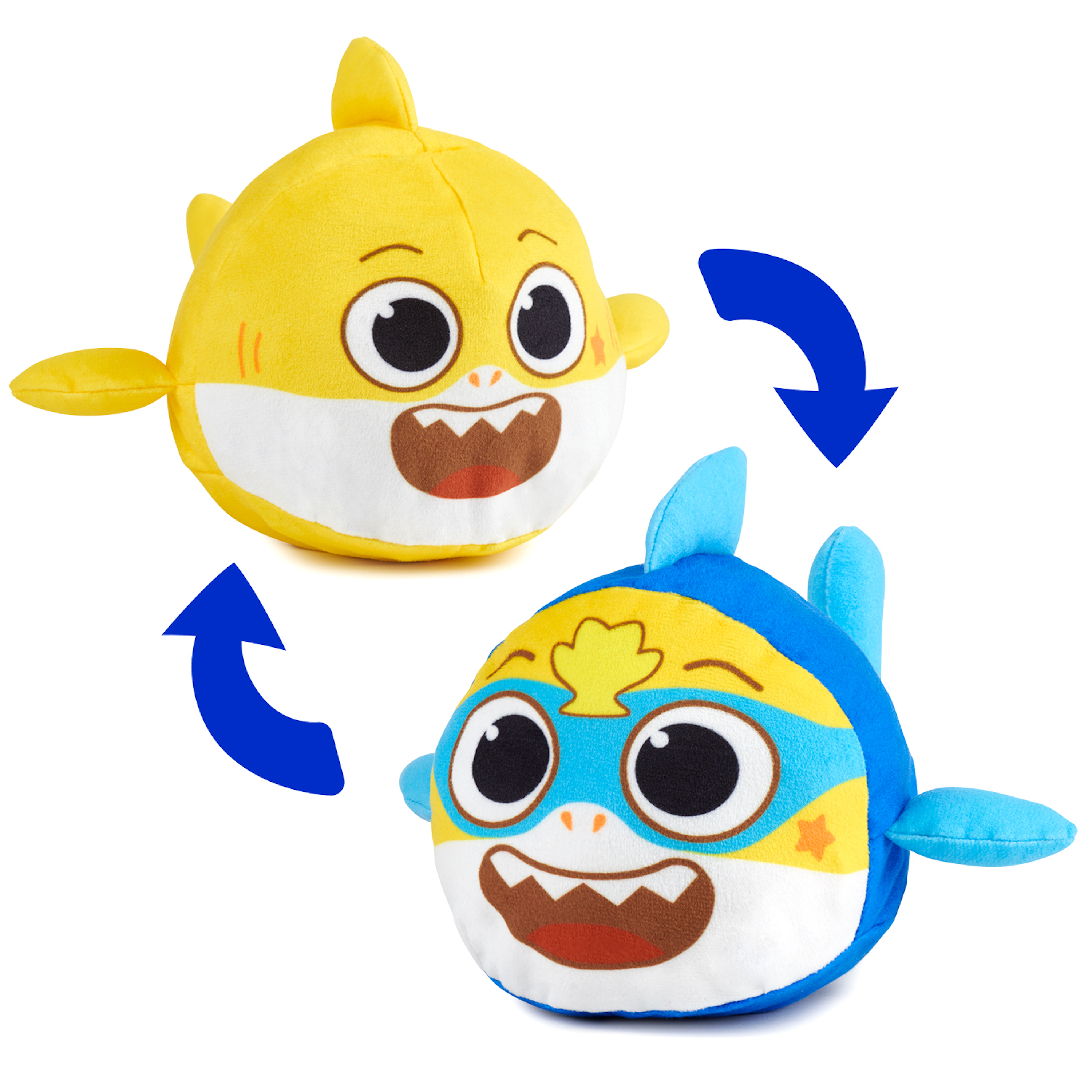 Baby Shark's Big Show! 2-in-1 Reversible Plush Baby Shark & Super Shark WowWee