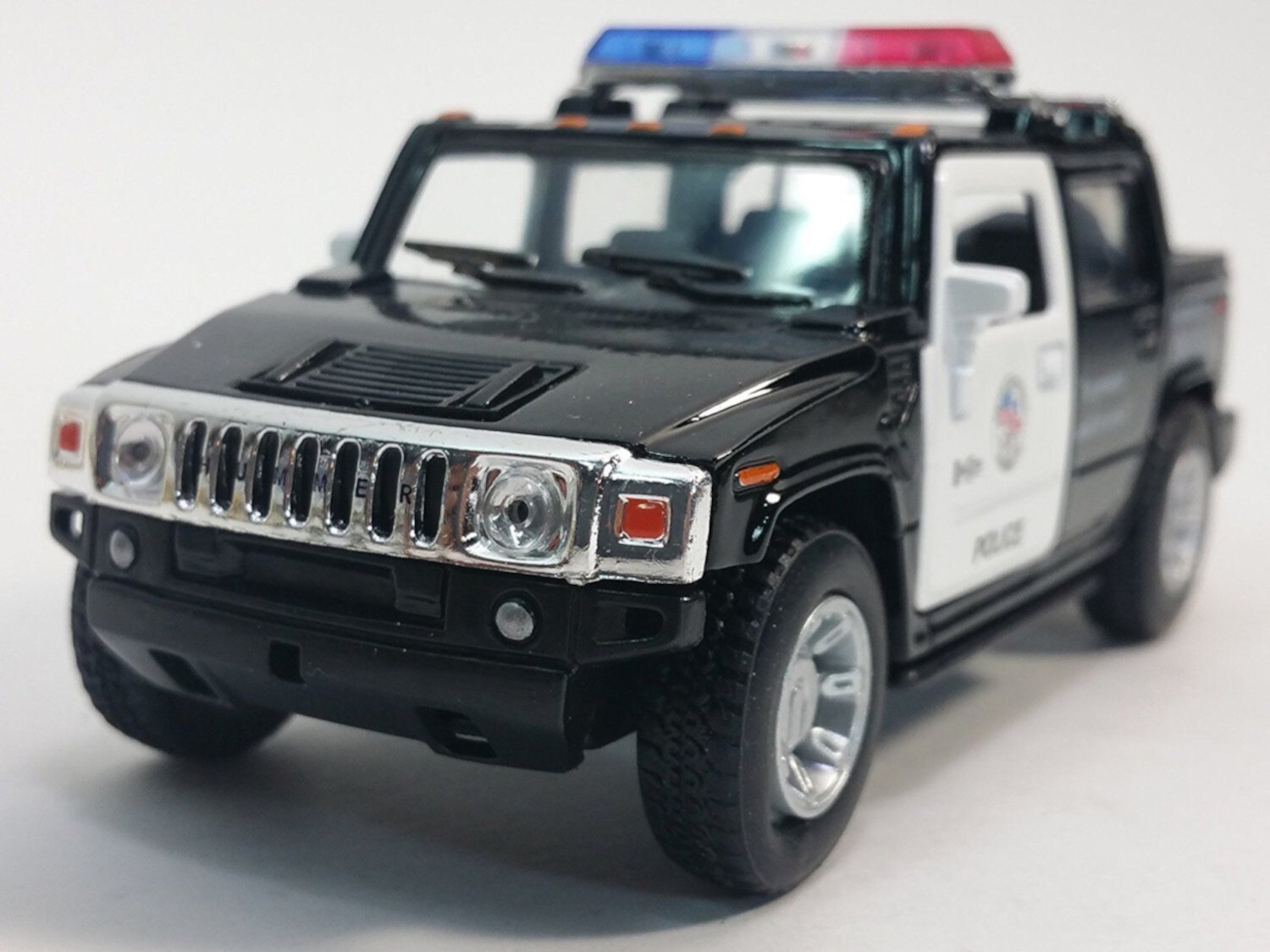 5" Kinsmart 2005 Hummer H2 SUT Police Diecast Model Toy SUV Truck 1:40 Cop KiNSMART