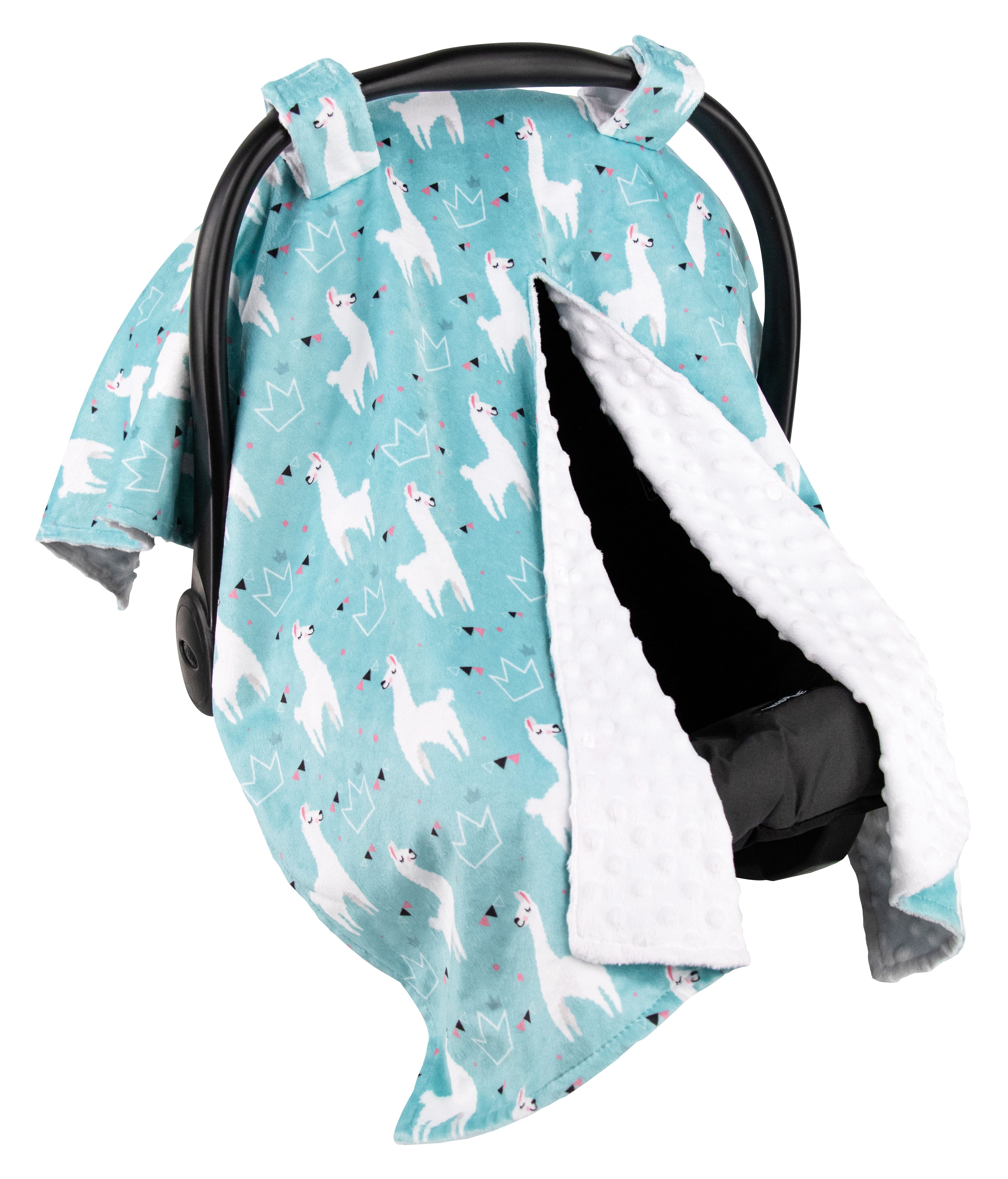 Top Tots Deluxe Minky Car Seat Canopy for Infant, Astronaut Tiger, Unisex Top Tots