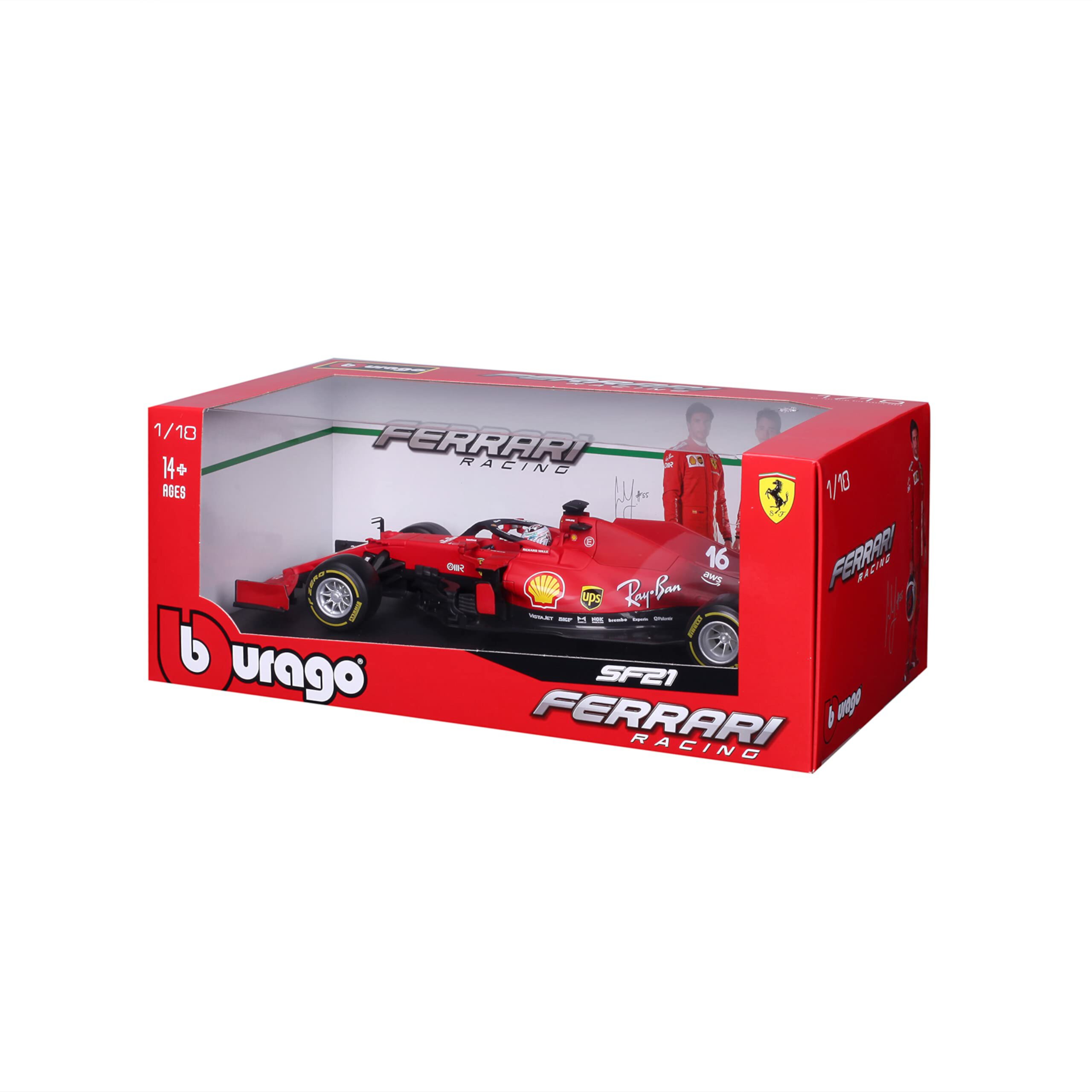 1/18 Limited SF21 Burago Scuderia Ferrari Carlos Sainz 55 F1 Official Formula 1 Maisto