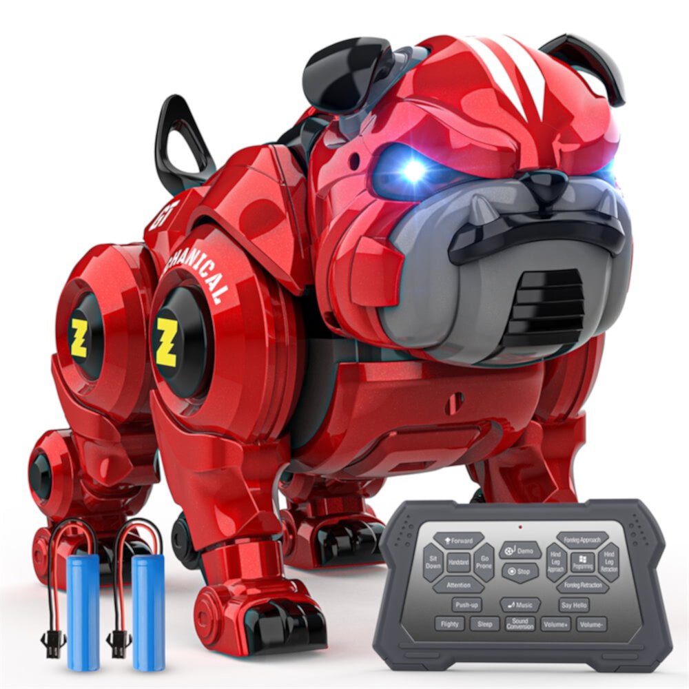 Allaugh Remote Control Robot Rechargeable Programing Stunt with Sing, Dance, Touch Function, Robot Dog Toy for Boys Ages 5 6 7 8 9 10+ Birthday Gifts, Red Allaugh