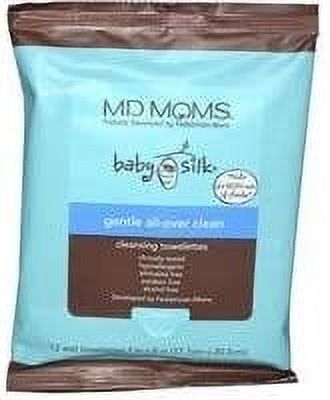 Baby Wipes by MD Moms ? Sensitive Eczema Approved Hypoallergenic Cleansing Towelettes for Sensitive Skin (12 ct Travel Pouch) MD Moms